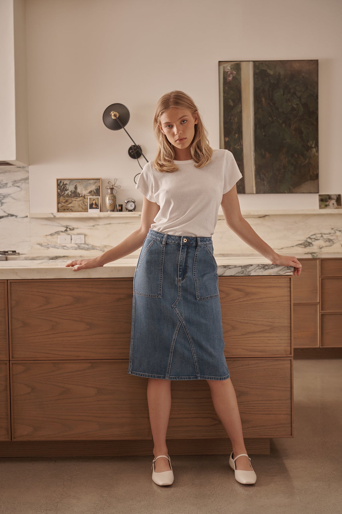 Bridget Skirt - Western Blue - Kireina Australia