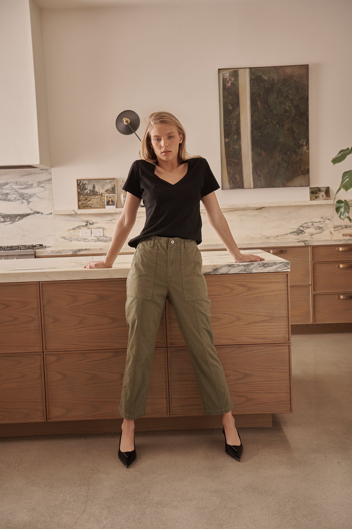 Brittany Jean - Cropped | Khaki - Kireina Australia