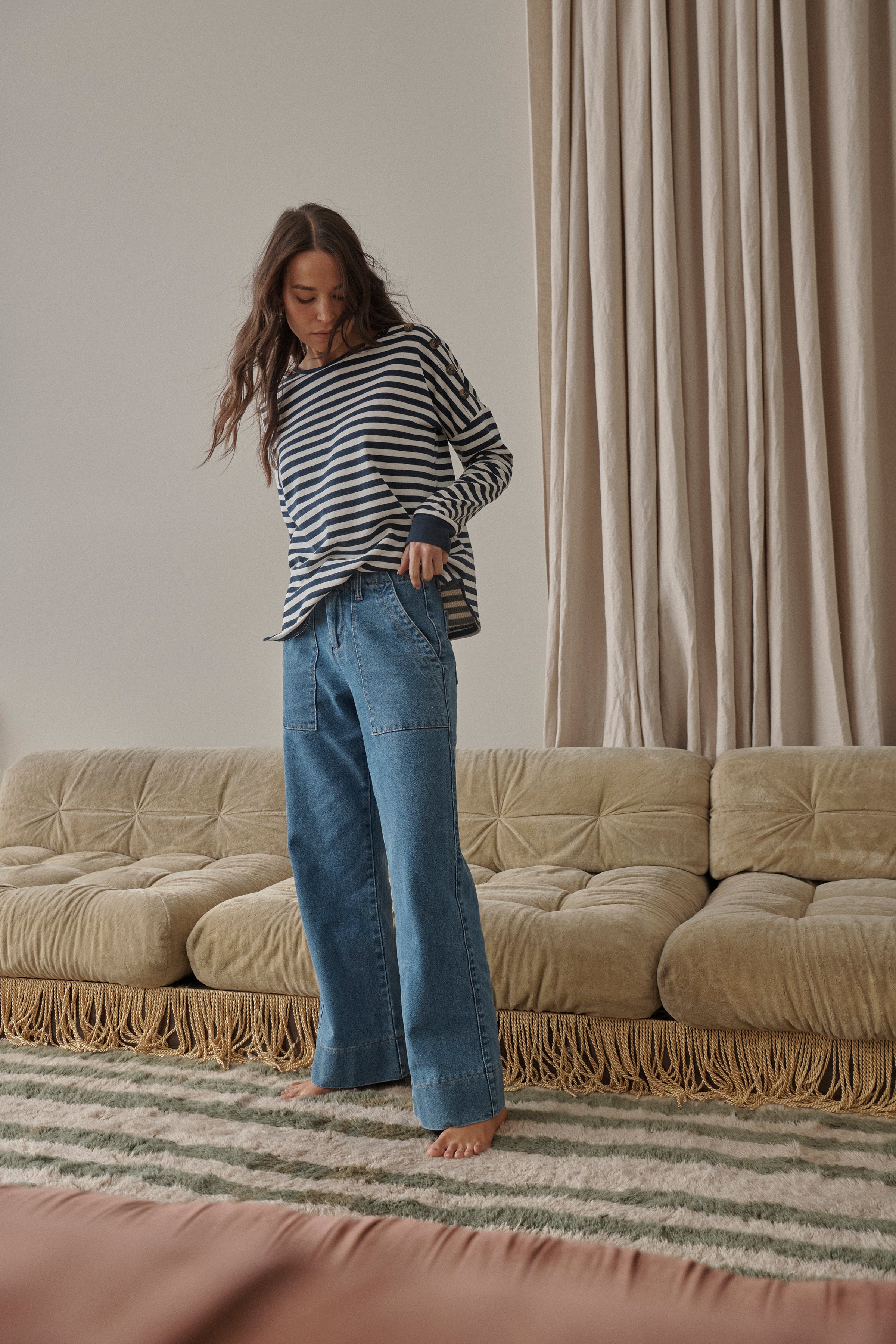 Celeste Pant - Long | 70s Blue - Kireina Australia