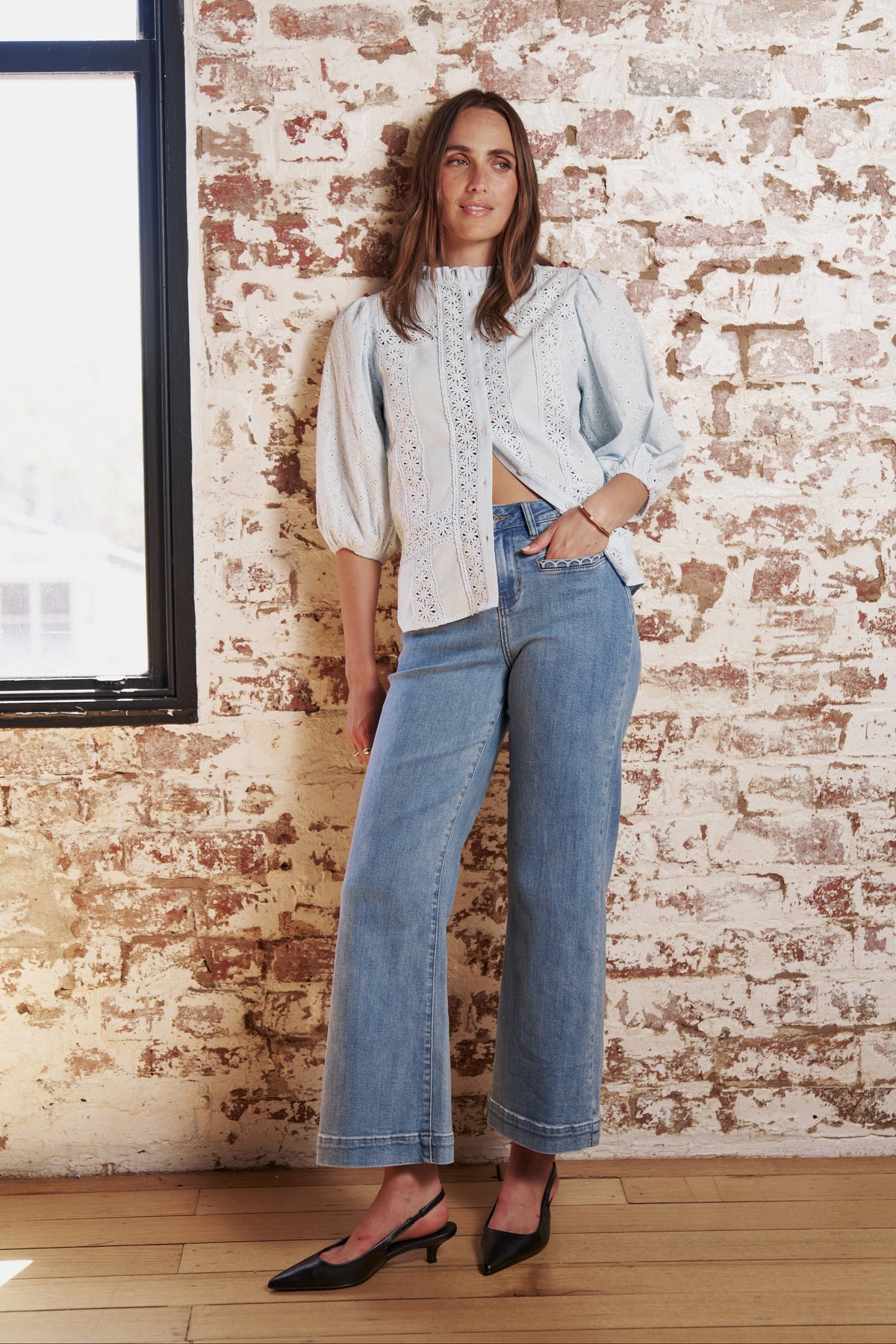 Freya Jean | Scallop Pocket - 70s Blue - Kireina Australia