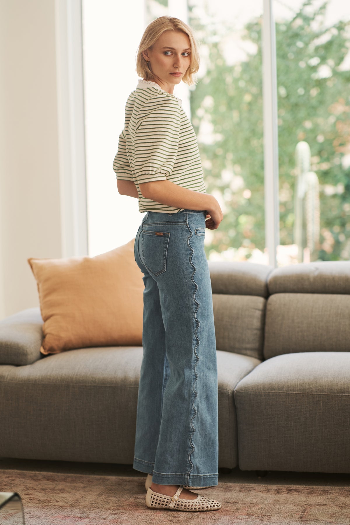 Freya Jean | Scallop Seam - 70s Blue