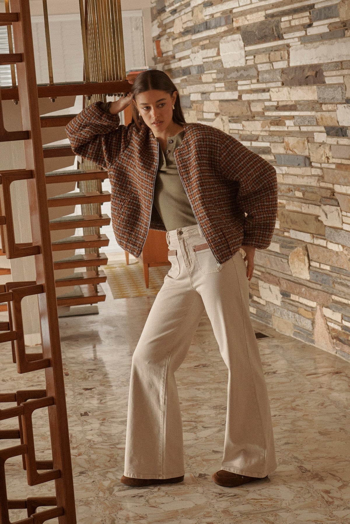Harper Jean | Leather Pocket - Sand - Kireina Australia
