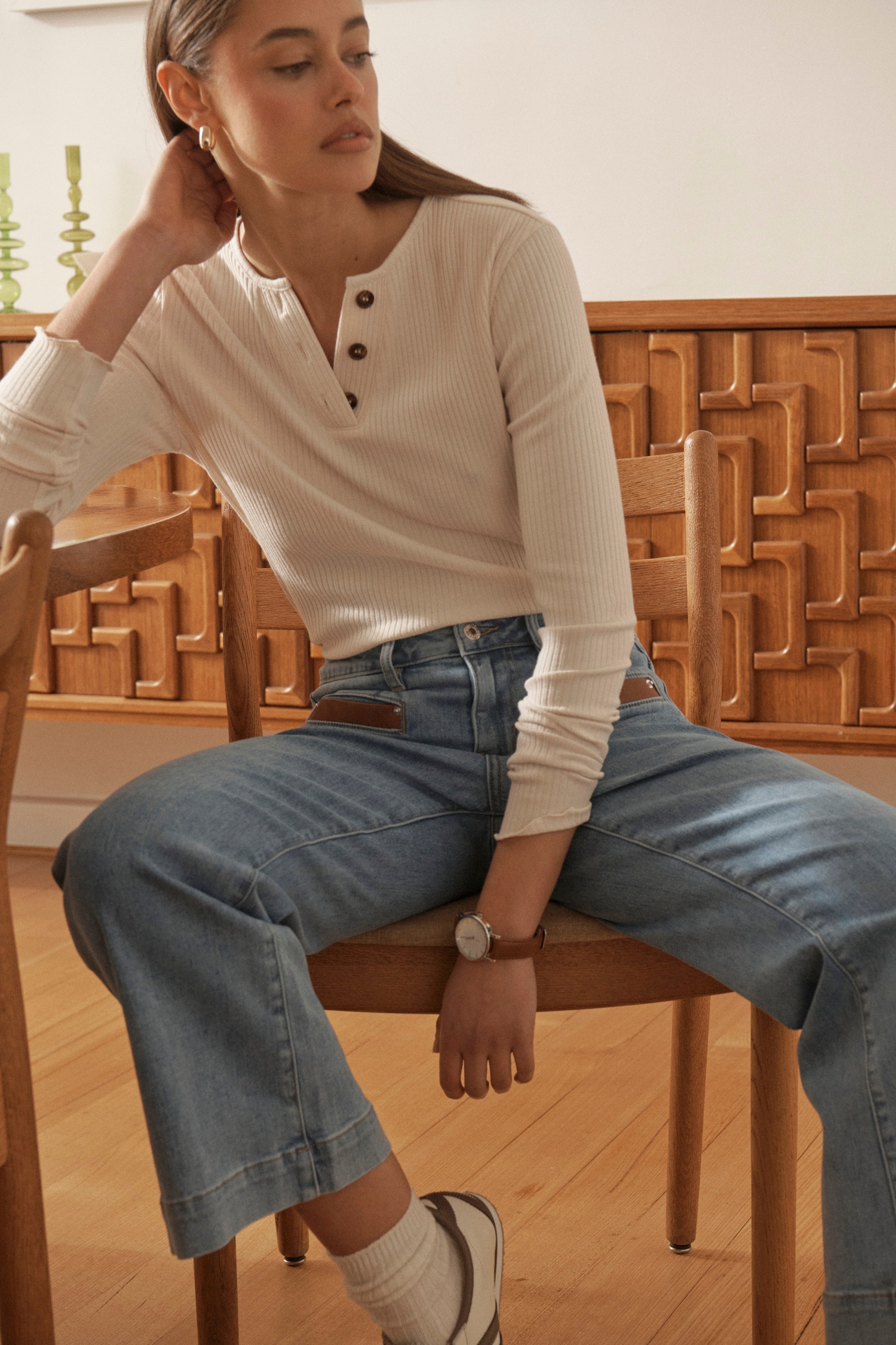 Freya Jean | Leather Pocket - 70s Blue - Kireina Australia