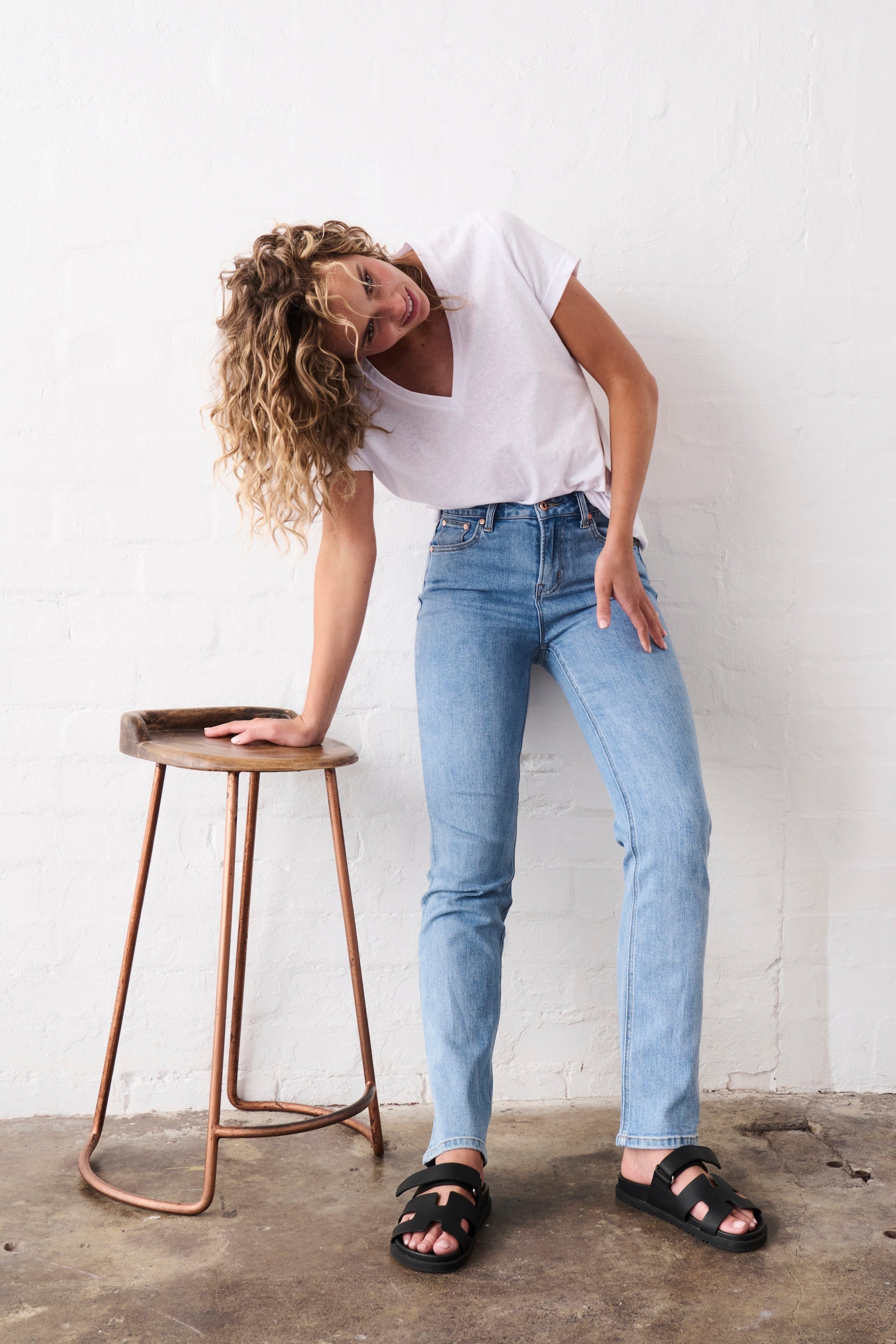 Vacay Jean | Long - 70s Blue - Kireina Australia