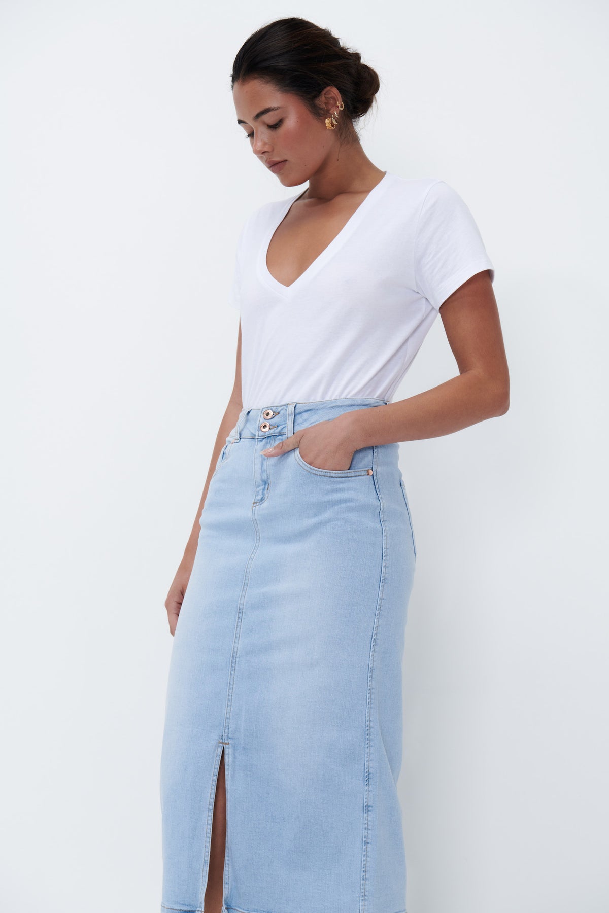Kate Skirt - Sky Blue - Kireina Australia