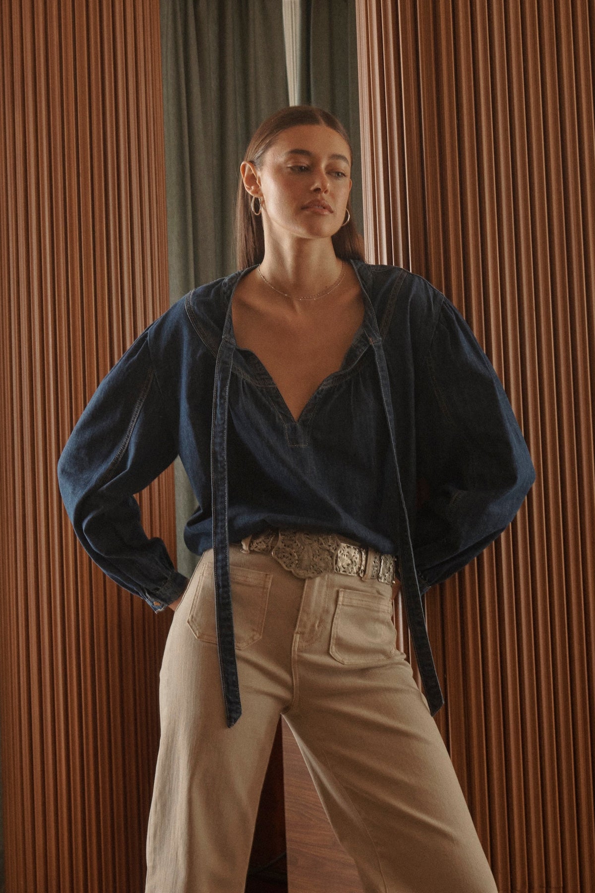 Kelly Shirt - Palisade Blue - Kireina Australia