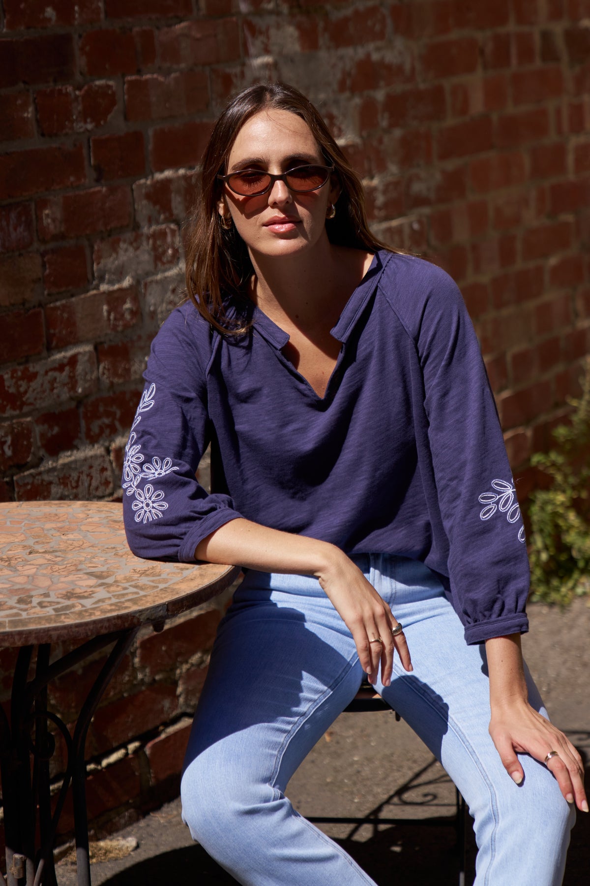 Kimberley Top - Shadow Blue - Kireina Australia