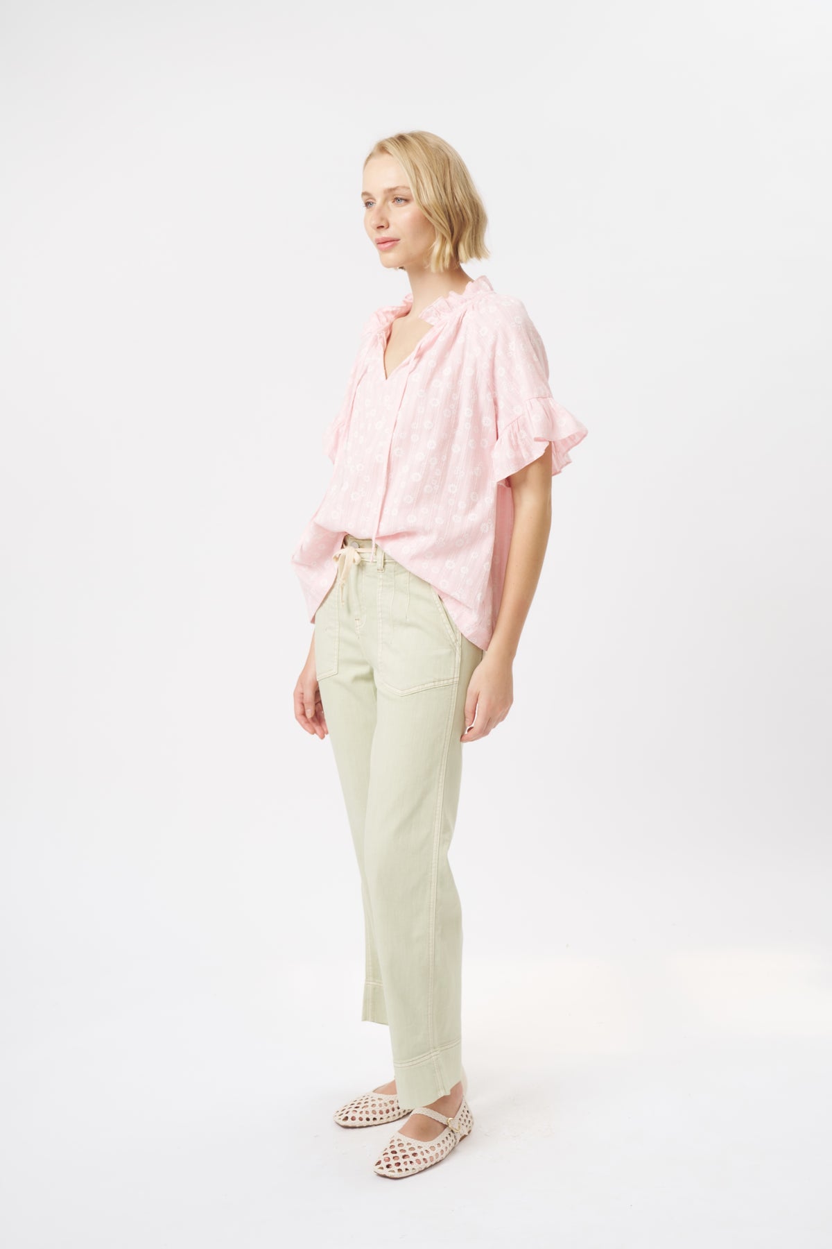 Sofia Pant - Pistachio Green