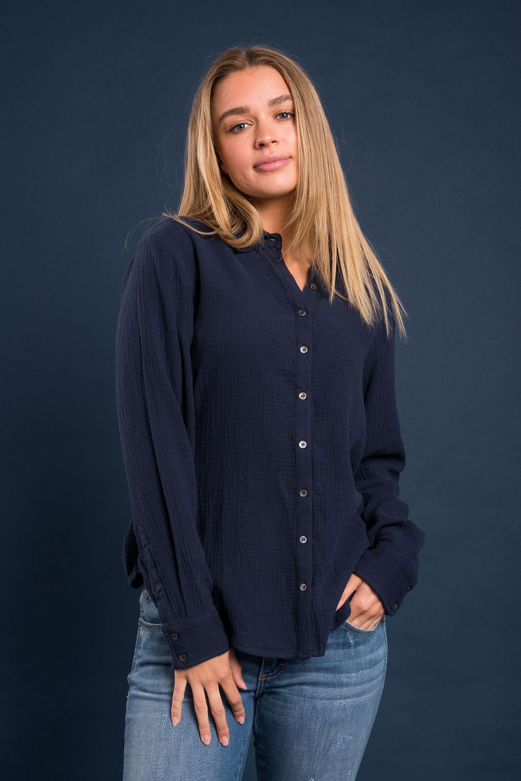 Charlie Shirt - Navy - Kireina Australia