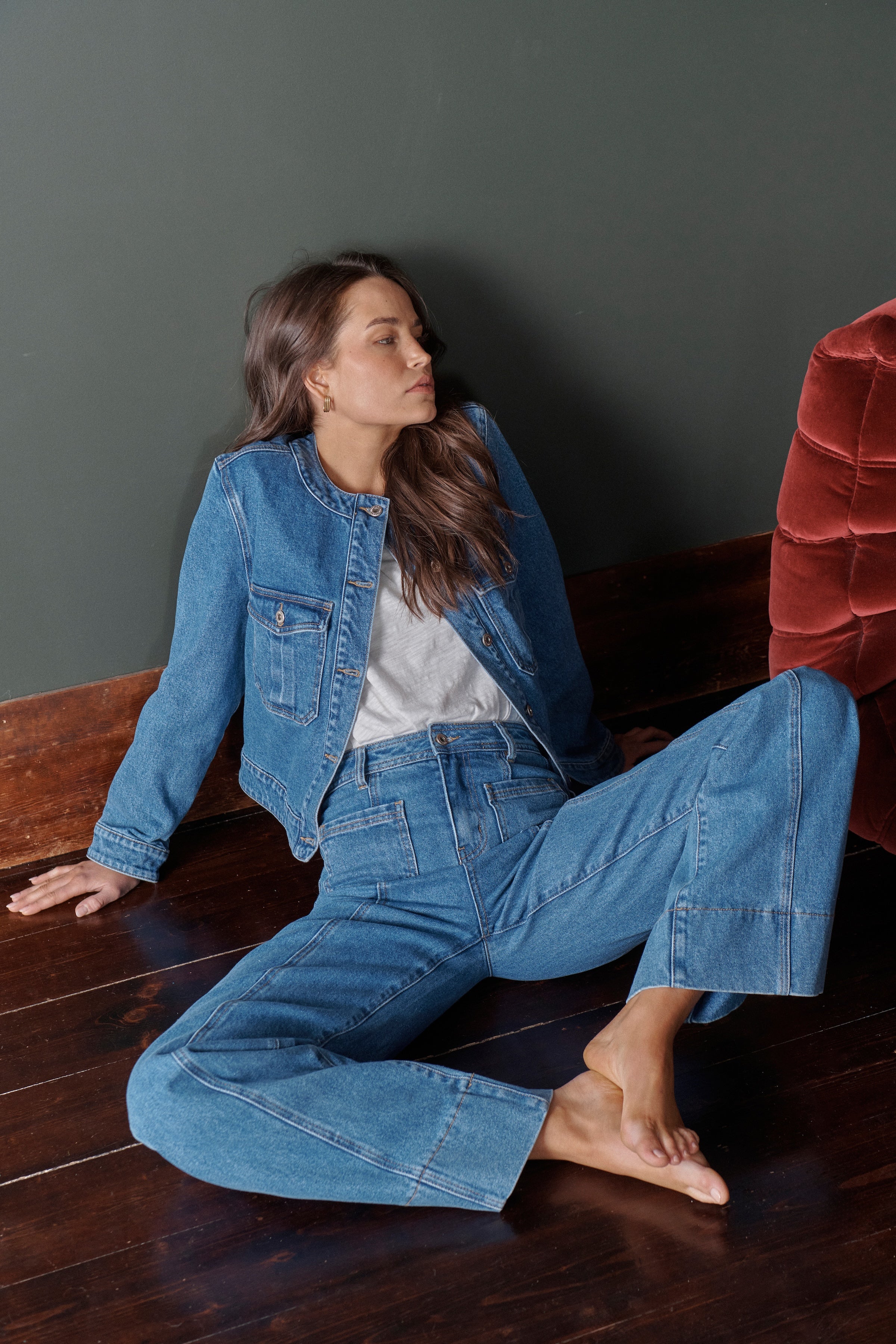 Audrey Jacket - 90s Blue - Kireina Australia