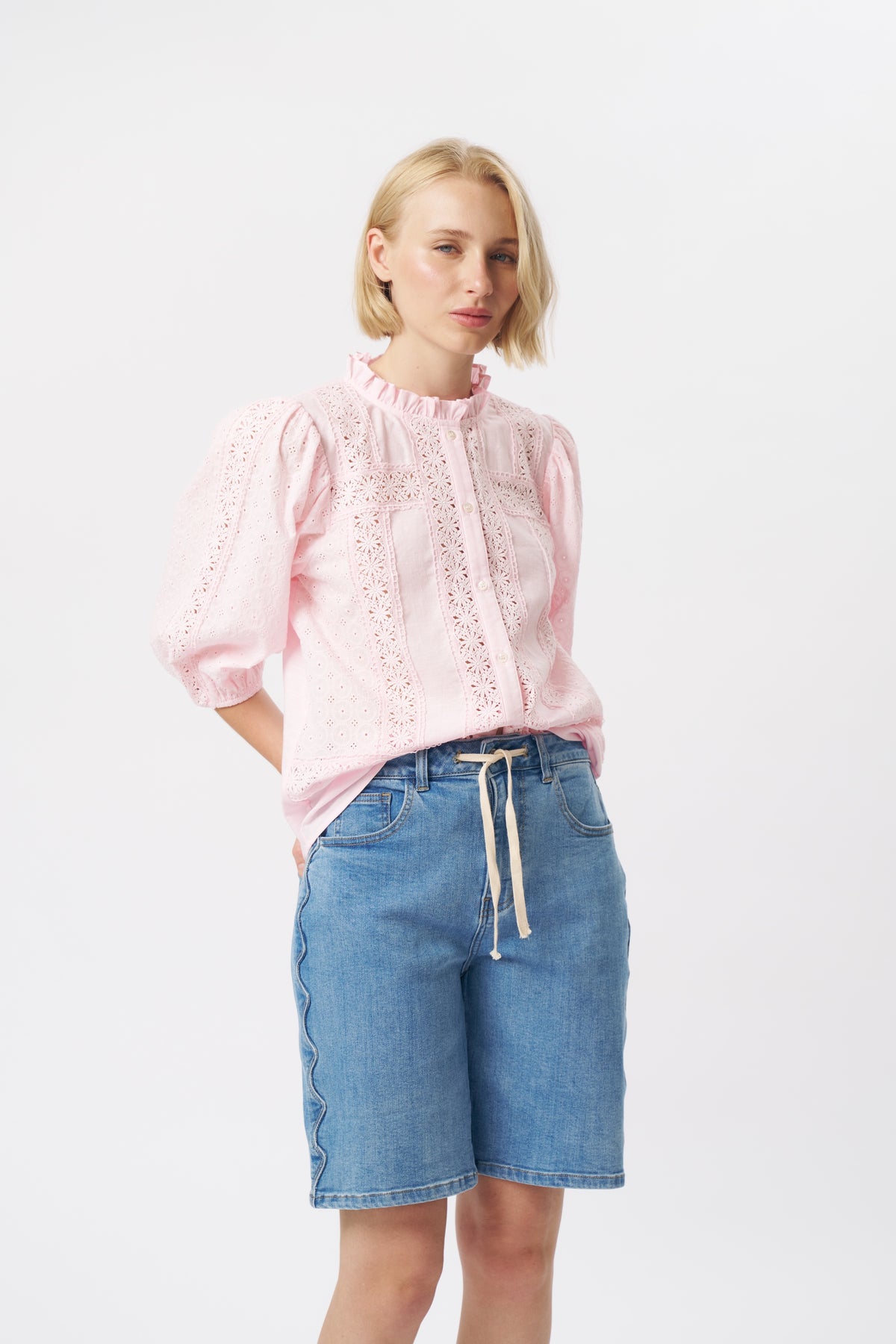Bijou Short | Scallop Seam - 70s Blue