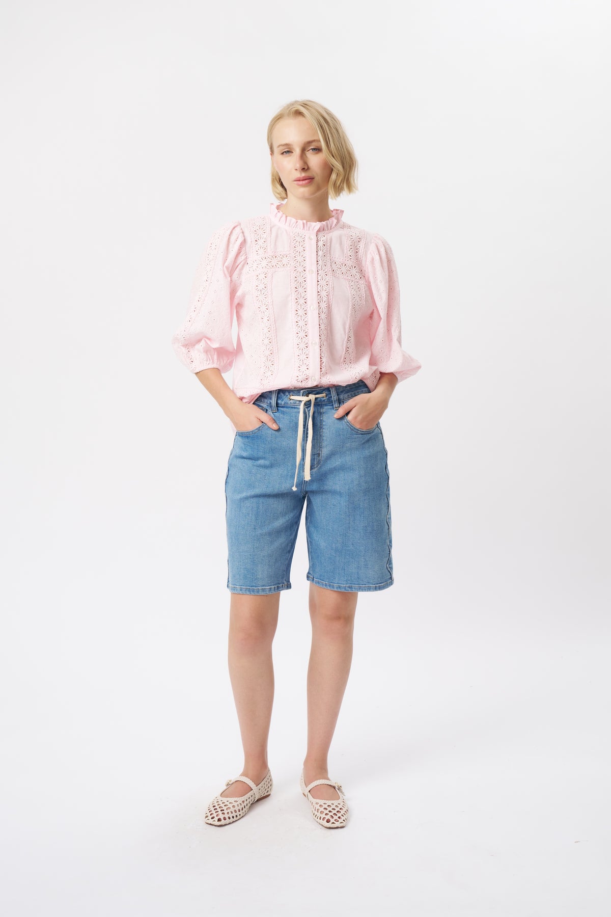 Bijou Short | Scallop Seam - 70s Blue