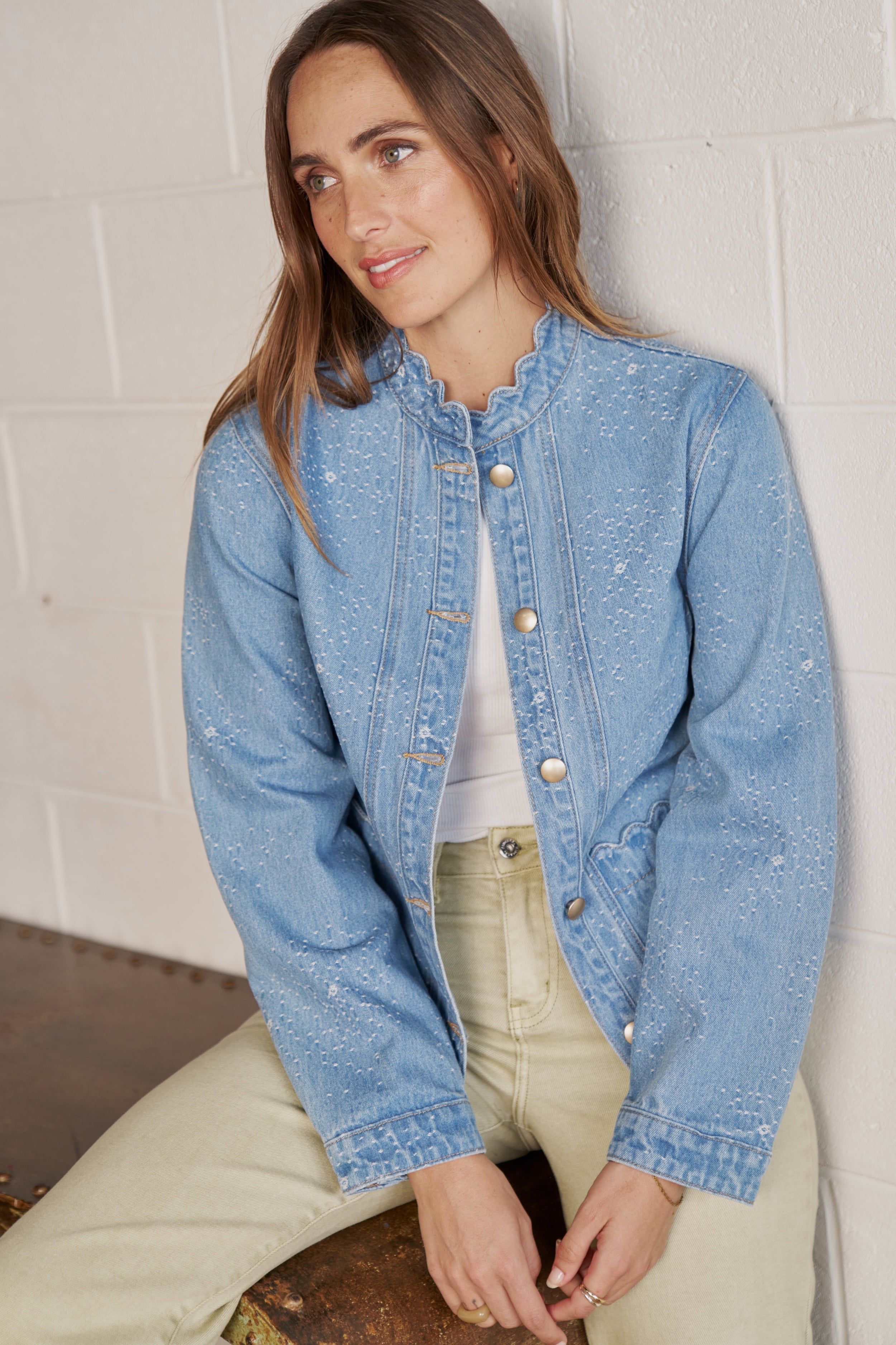 Bonnie Jacket - Floral Blue