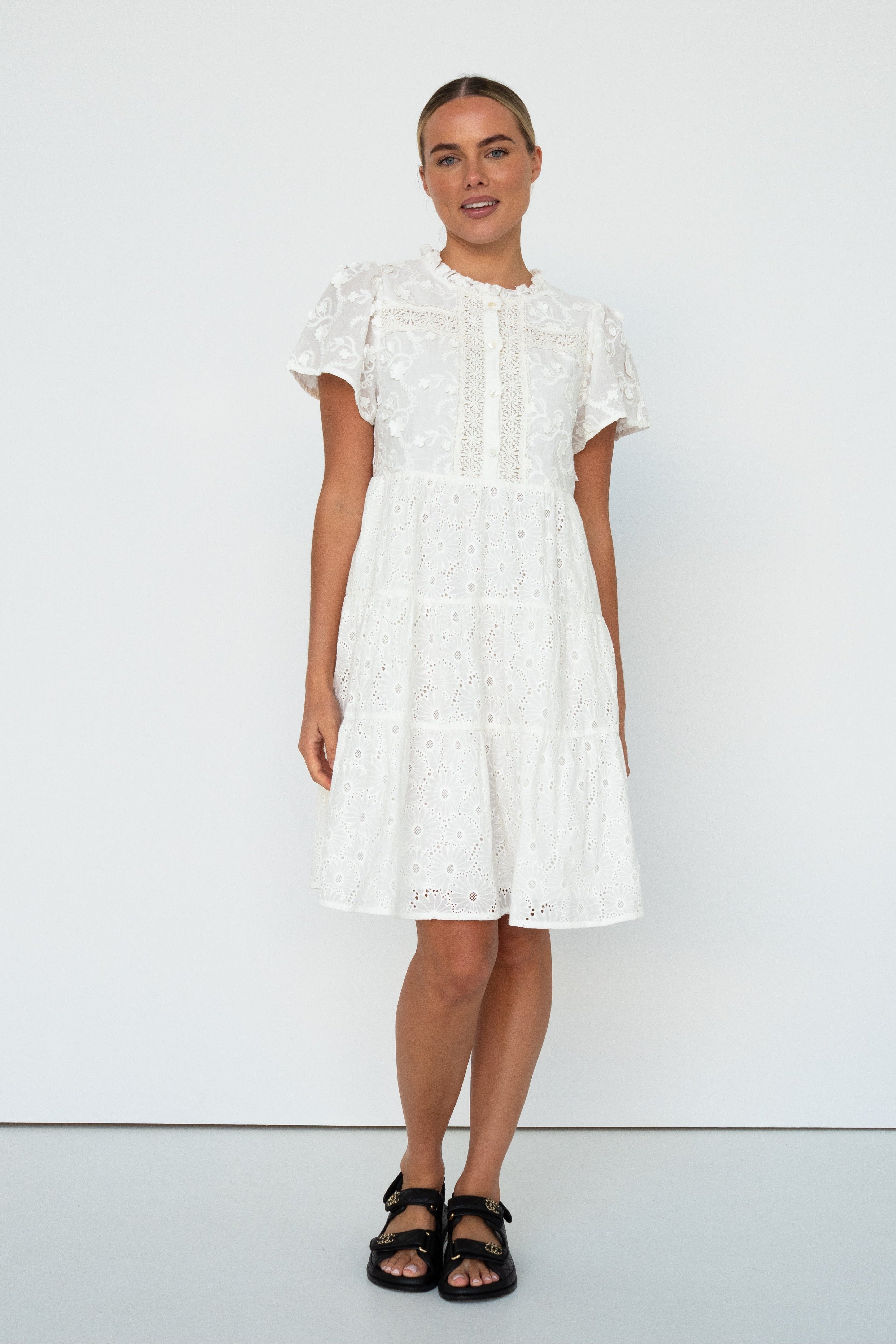 Camilla Dress - White - Kireina Australia