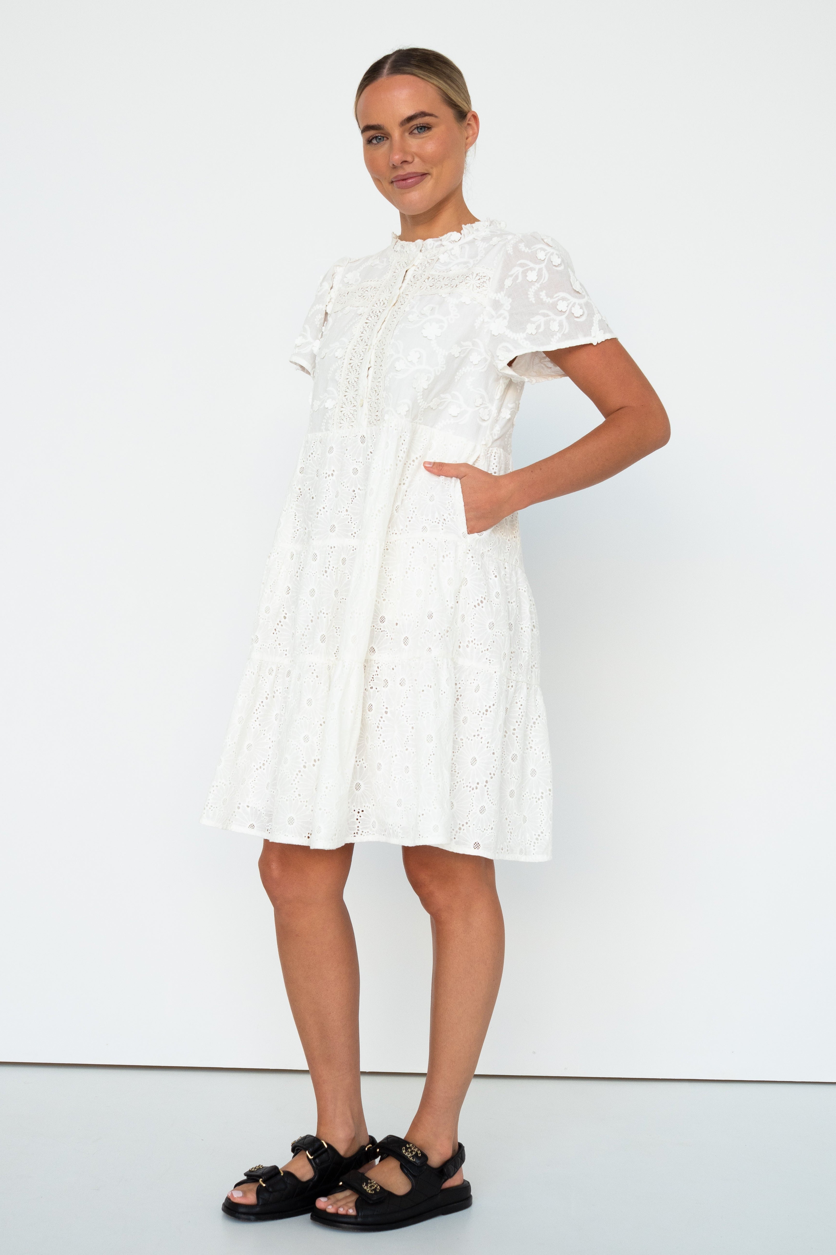 Camilla Dress - White - Kireina Australia
