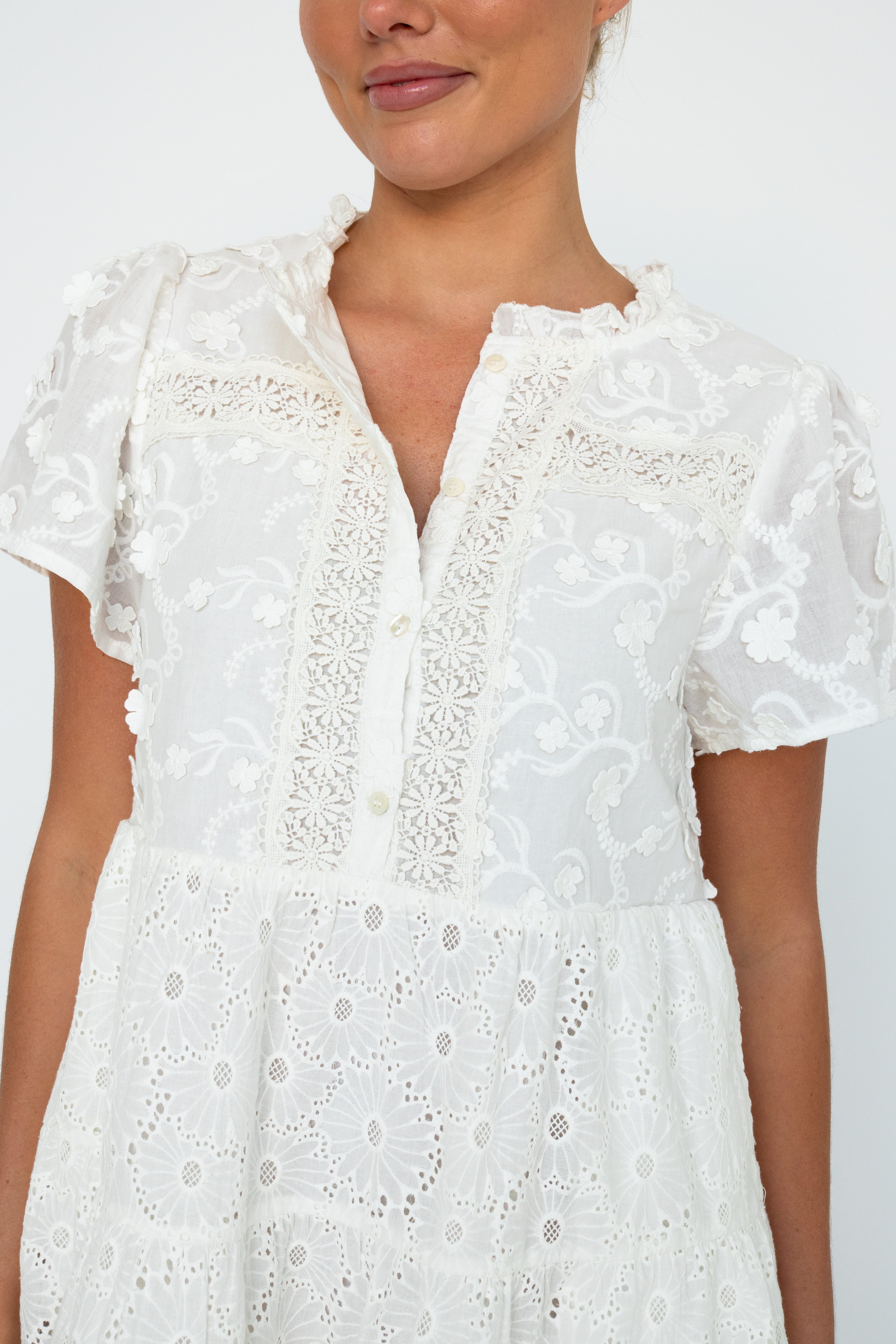 Camilla Dress - White - Kireina Australia