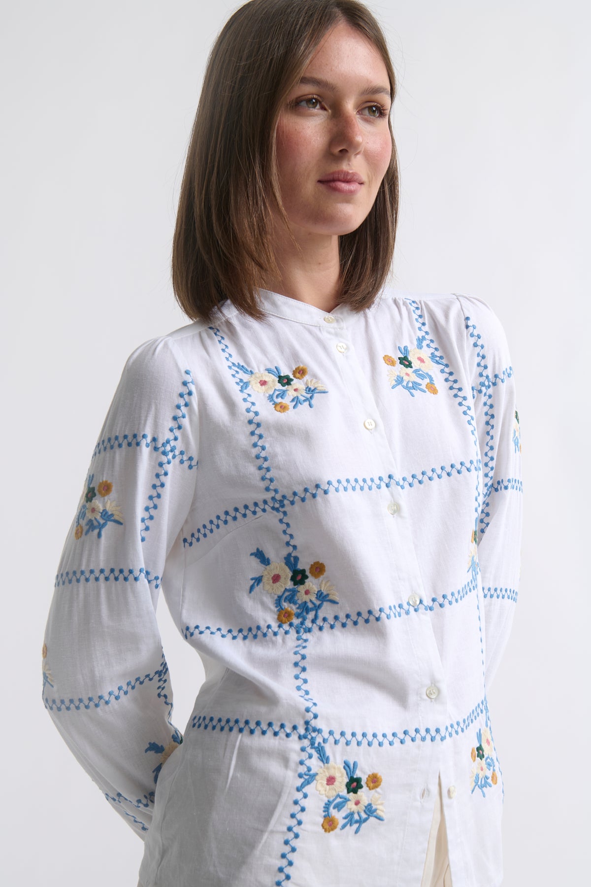 Carol Shirt - Coconut White - Kireina Australia