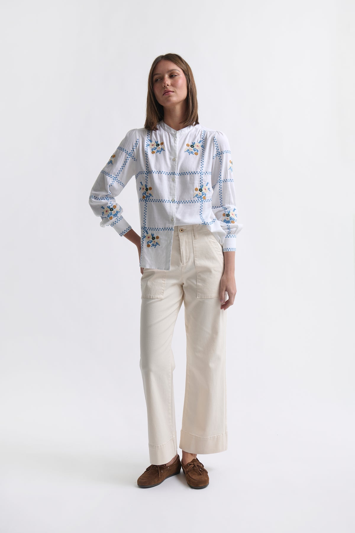 Carol Shirt - Coconut White - Kireina Australia