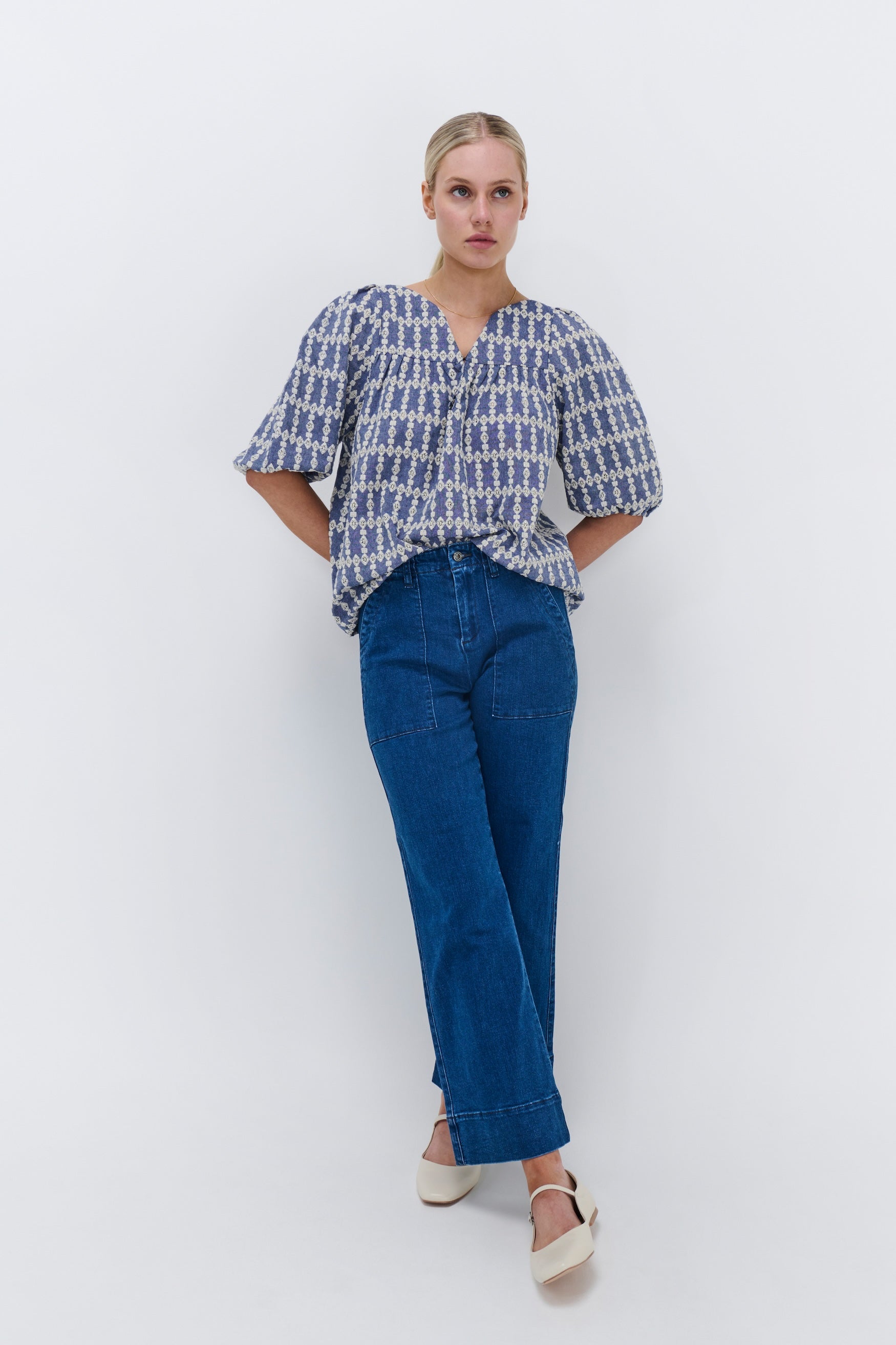 Celeste Pant - Mid West Blue