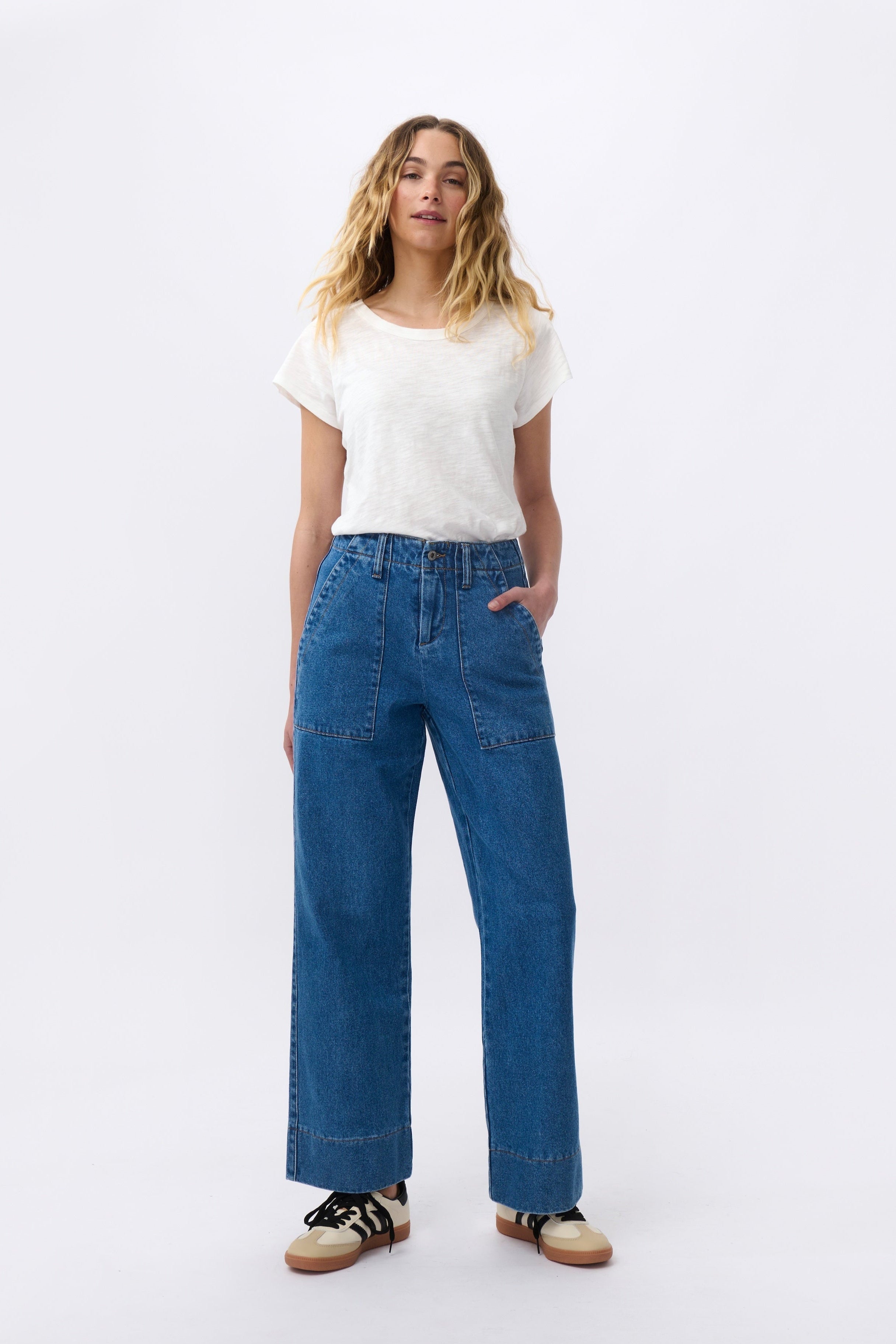 Celeste Pant - 90s Blue