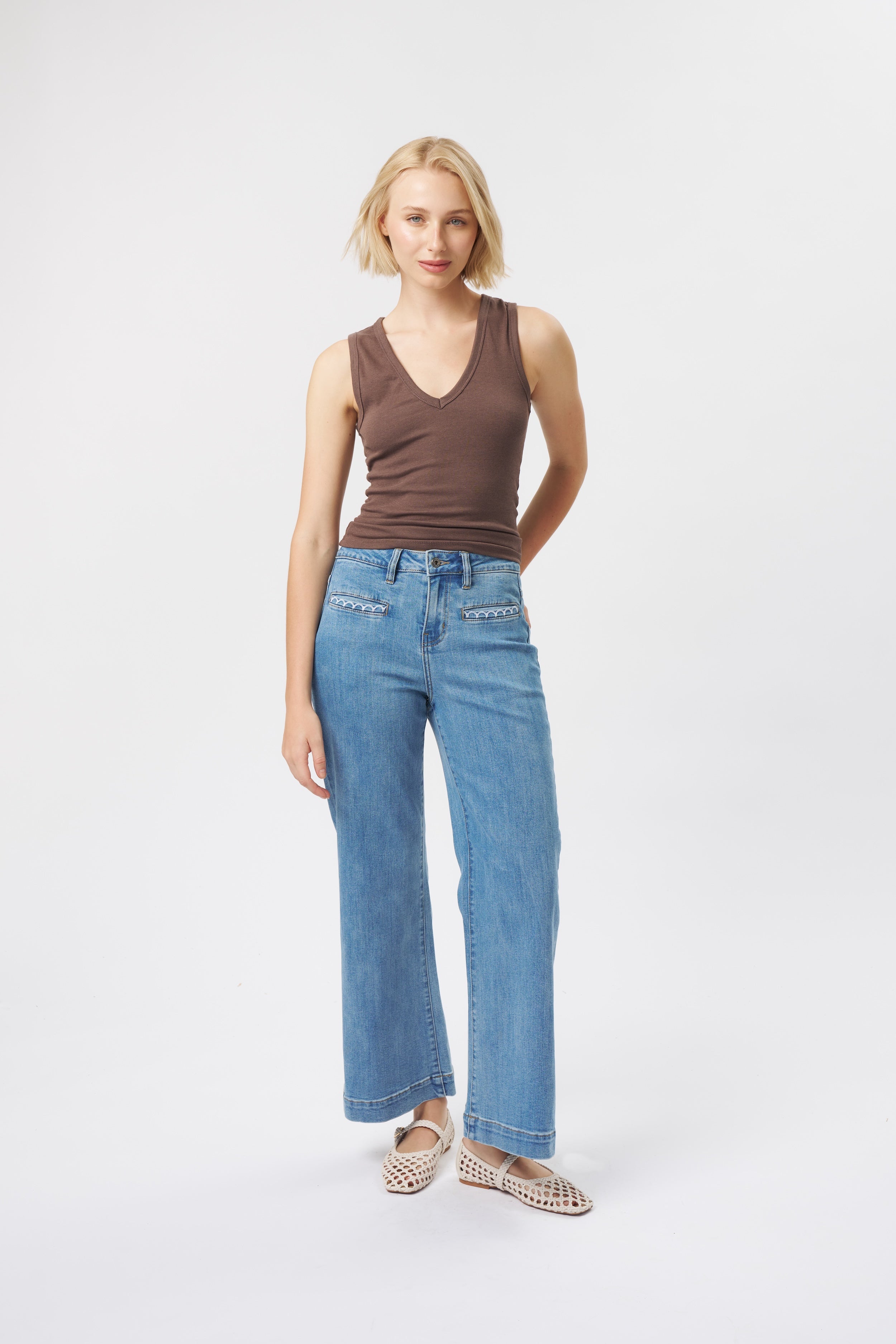 Freya Jean | Scallop Pocket - 70s Blue