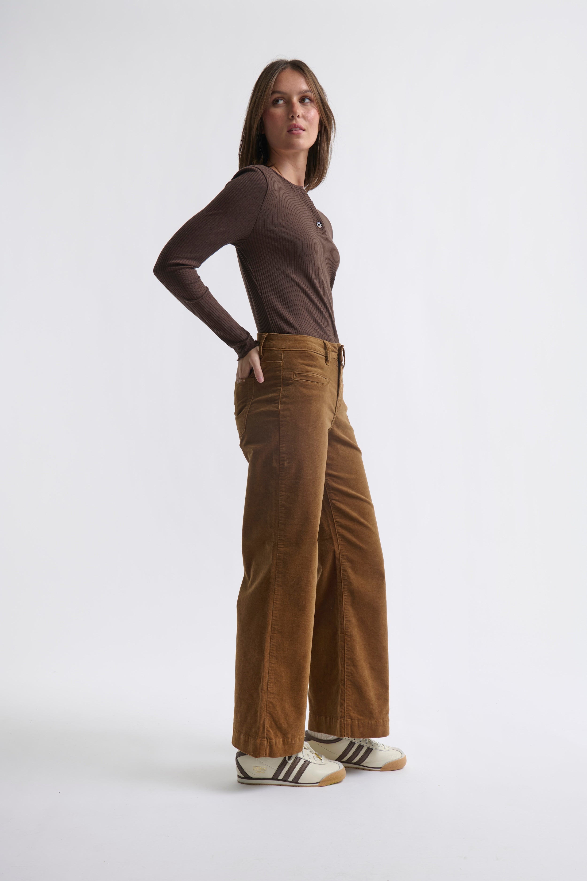 Freya Velvet Jean - Toffee - Kireina Australia