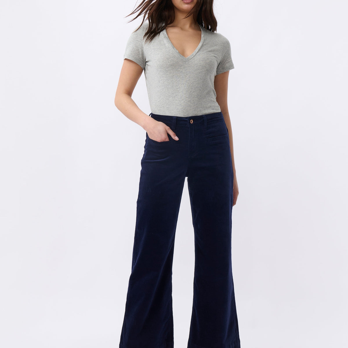 Freya Velvet Jean - Navy