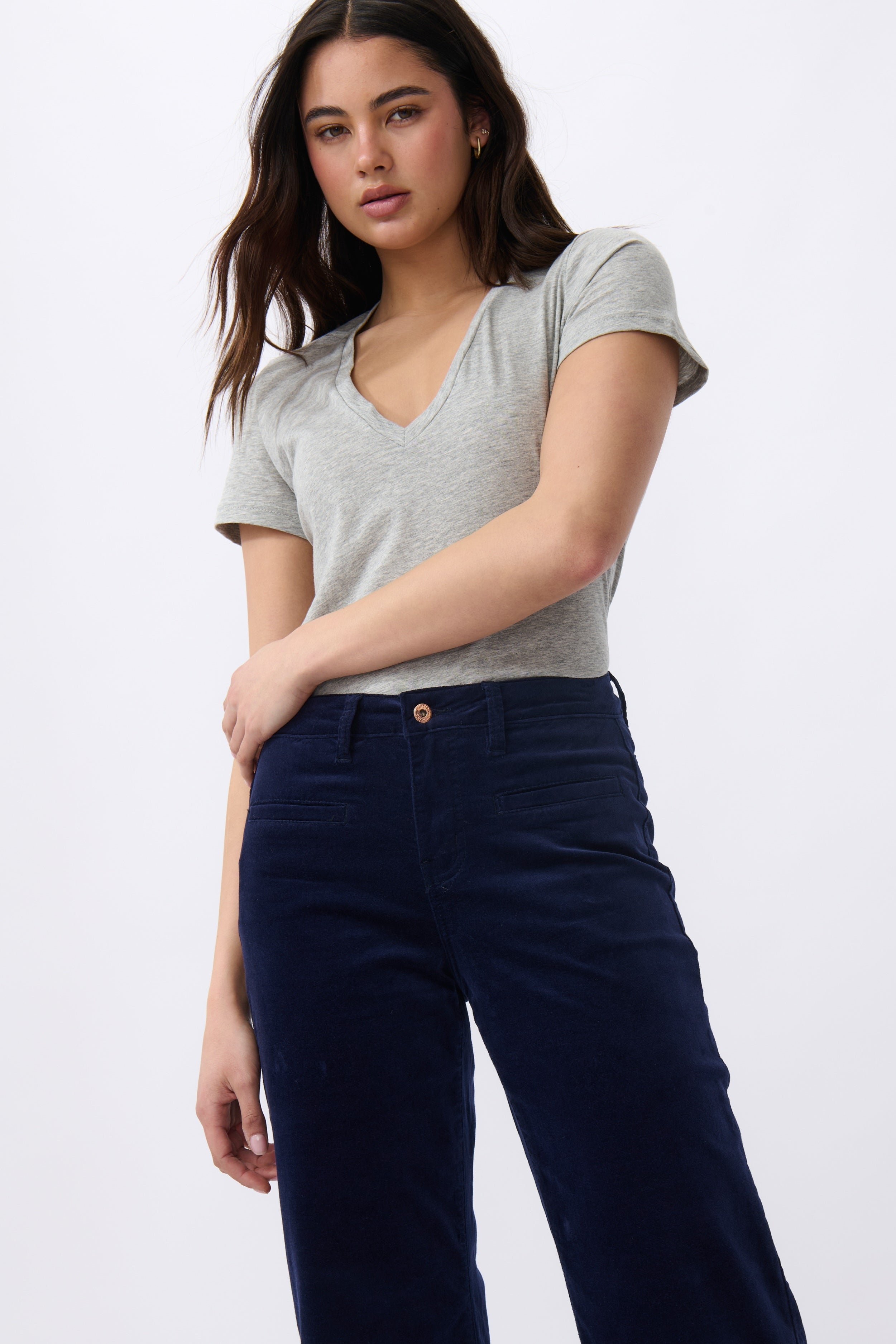 Freya Velvet Jean - Navy