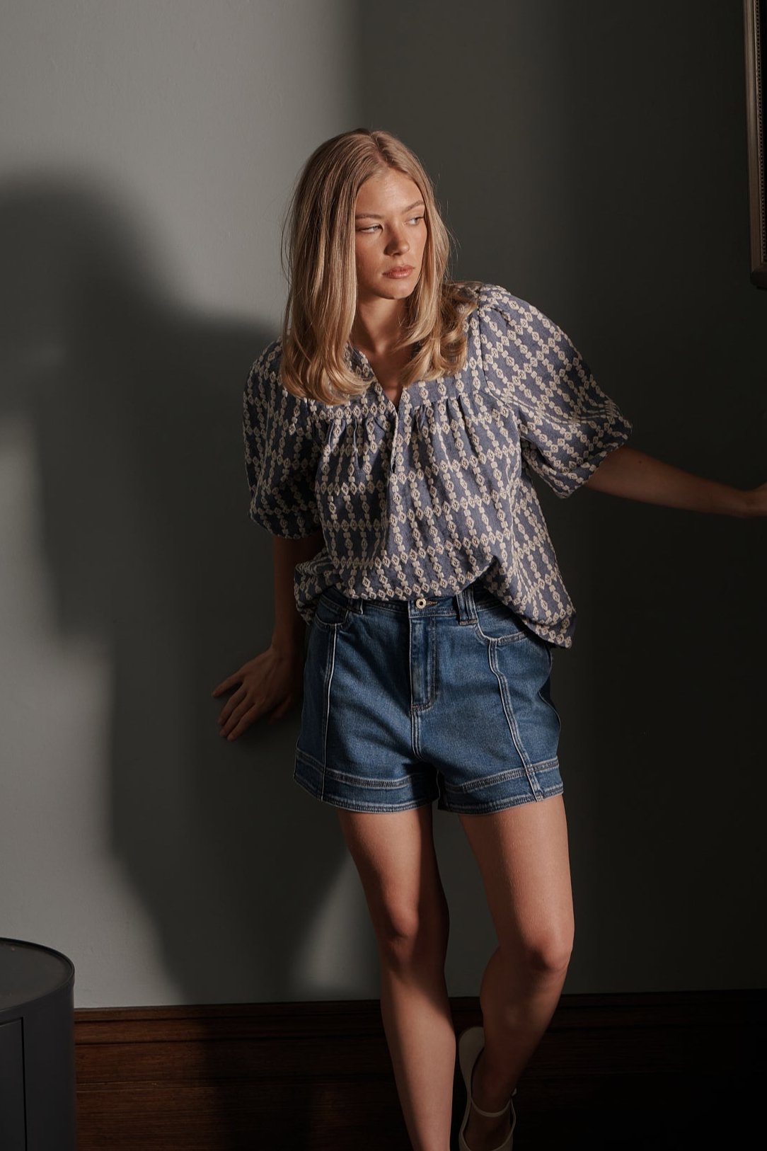 Hailey Top - Light Denim