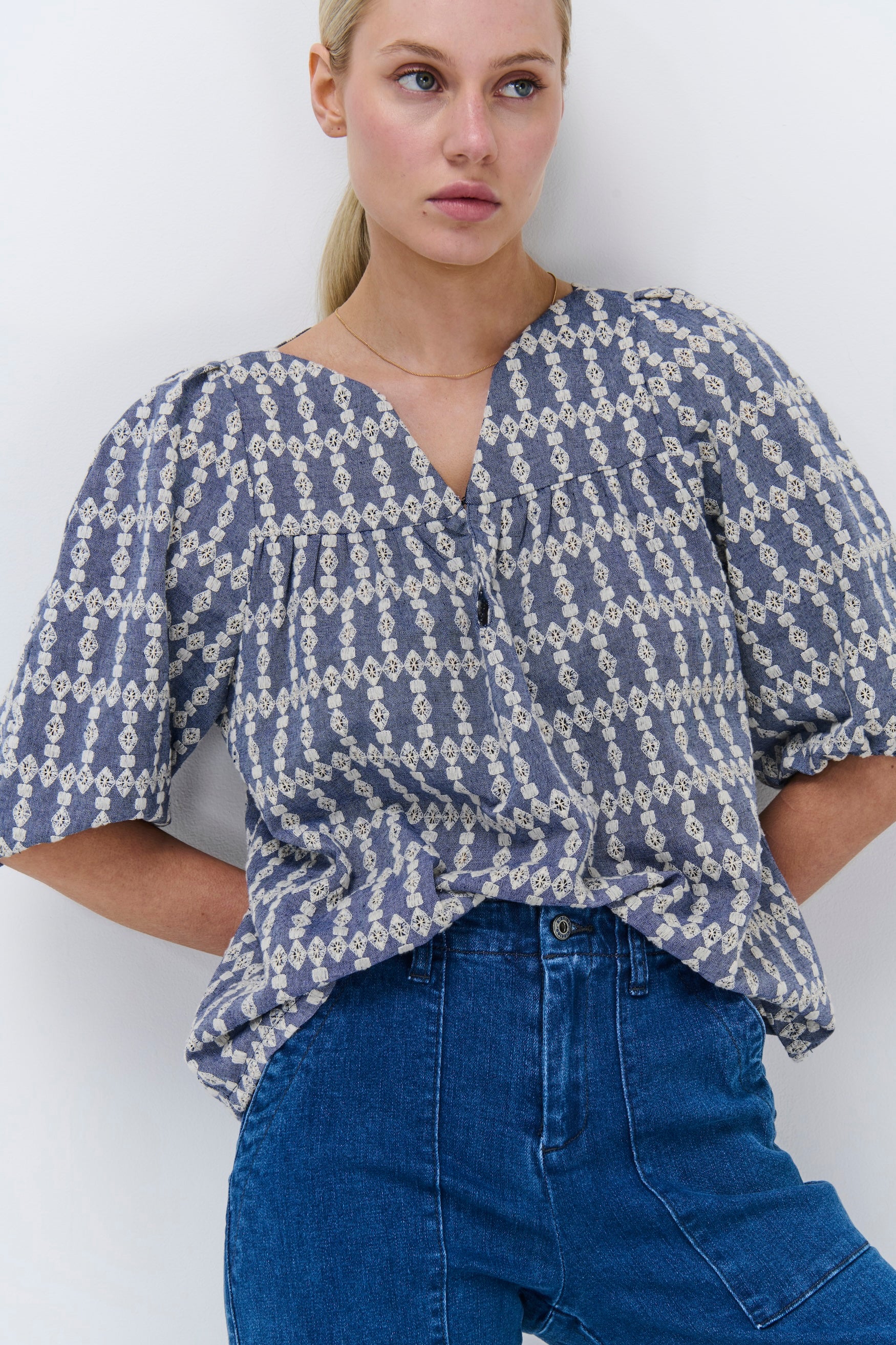 Hailey Top - Light Denim