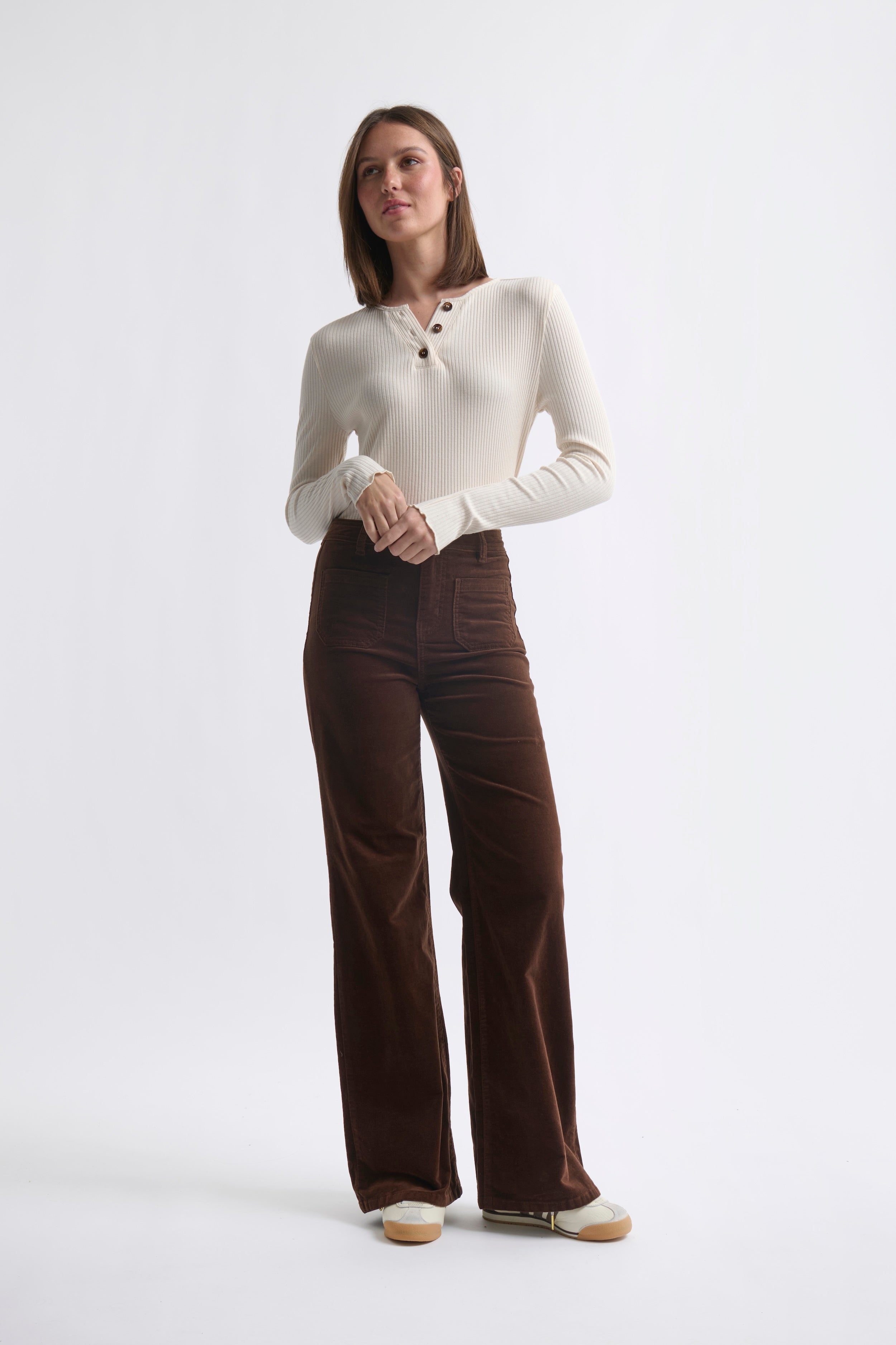 Harper Velvet Jean - Chocolate - Kireina Australia