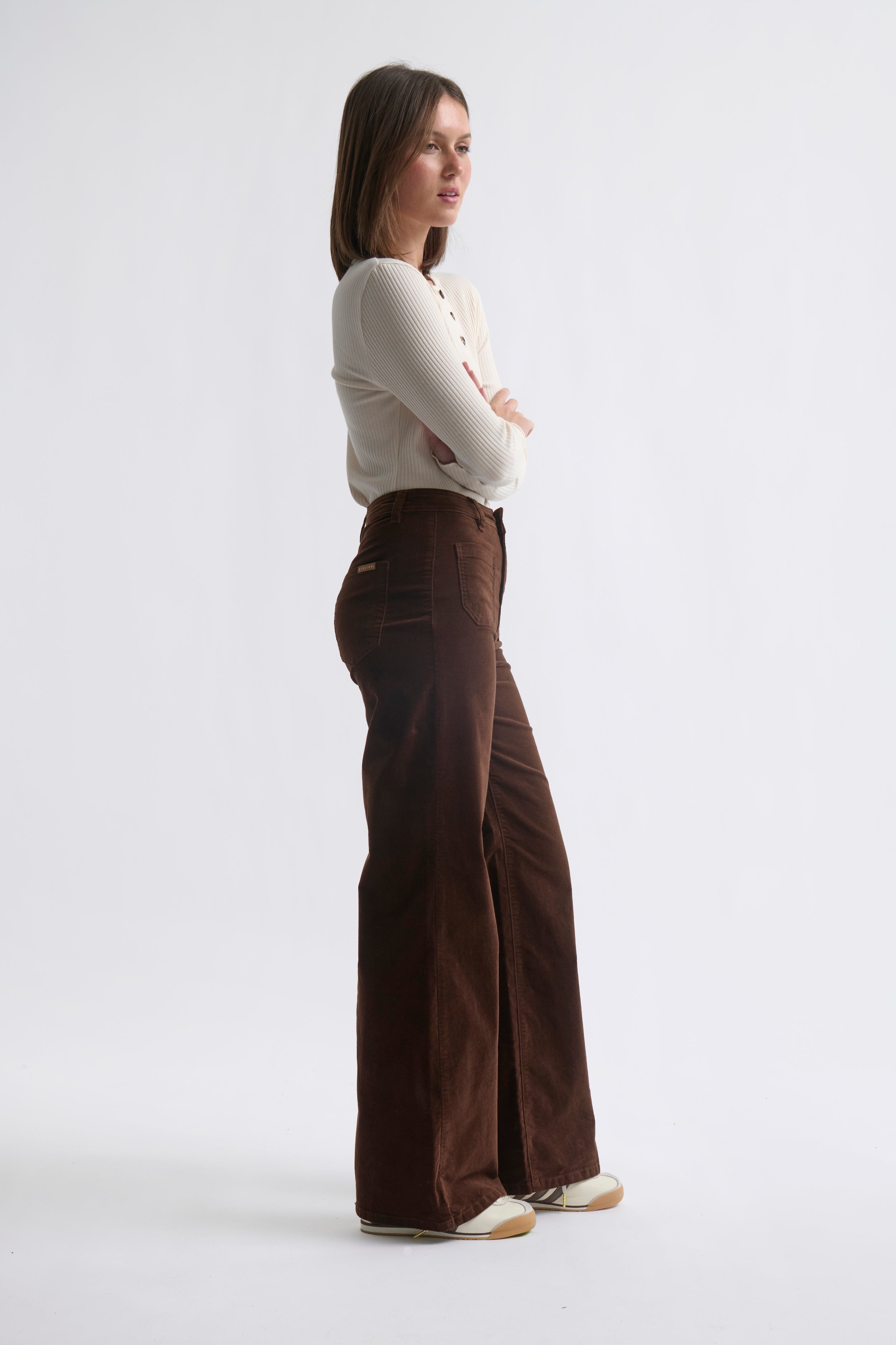 Harper Velvet Jean - Chocolate - Kireina Australia