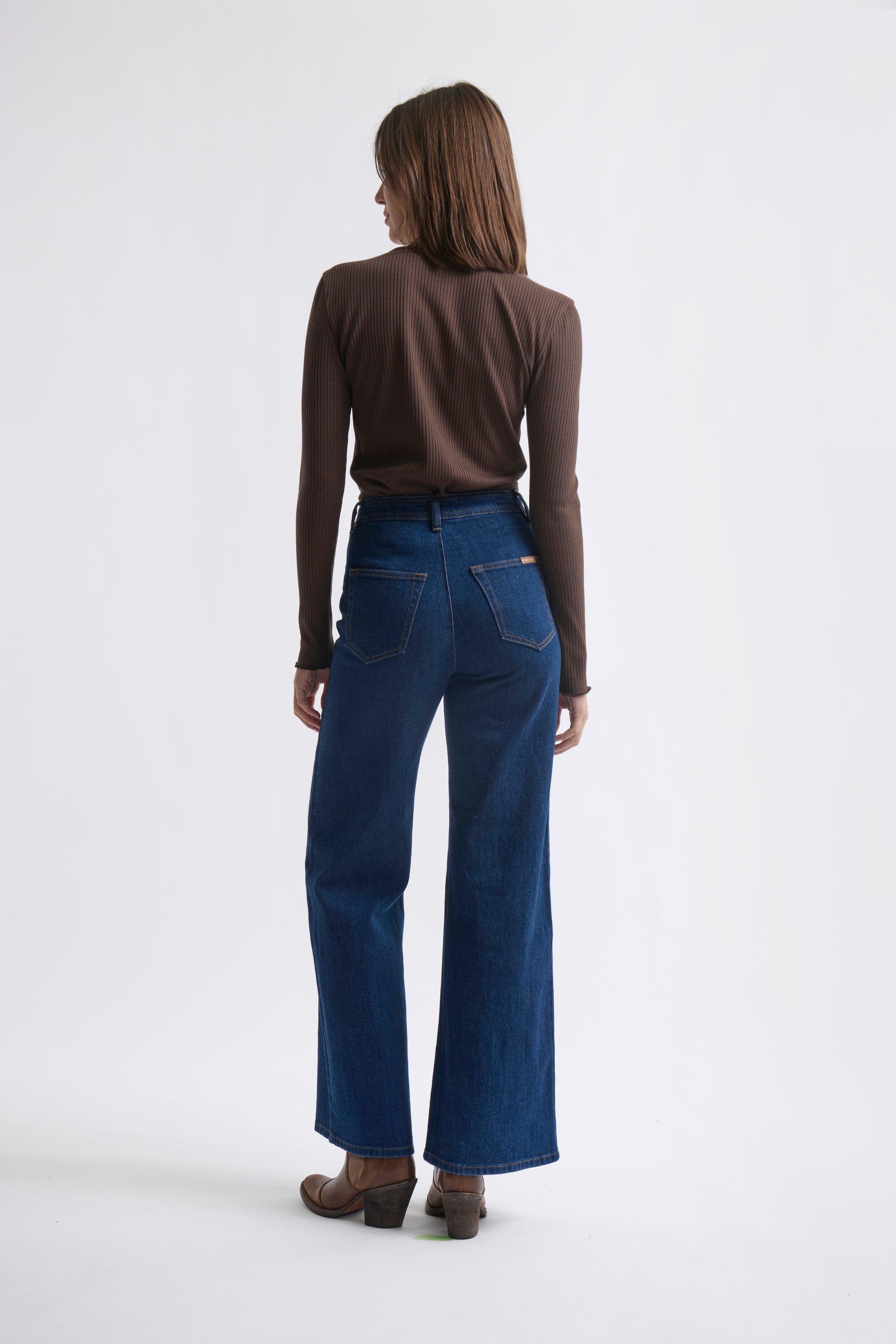 Harper Jean | Leather Pocket - Palisade Blue - Kireina Australia