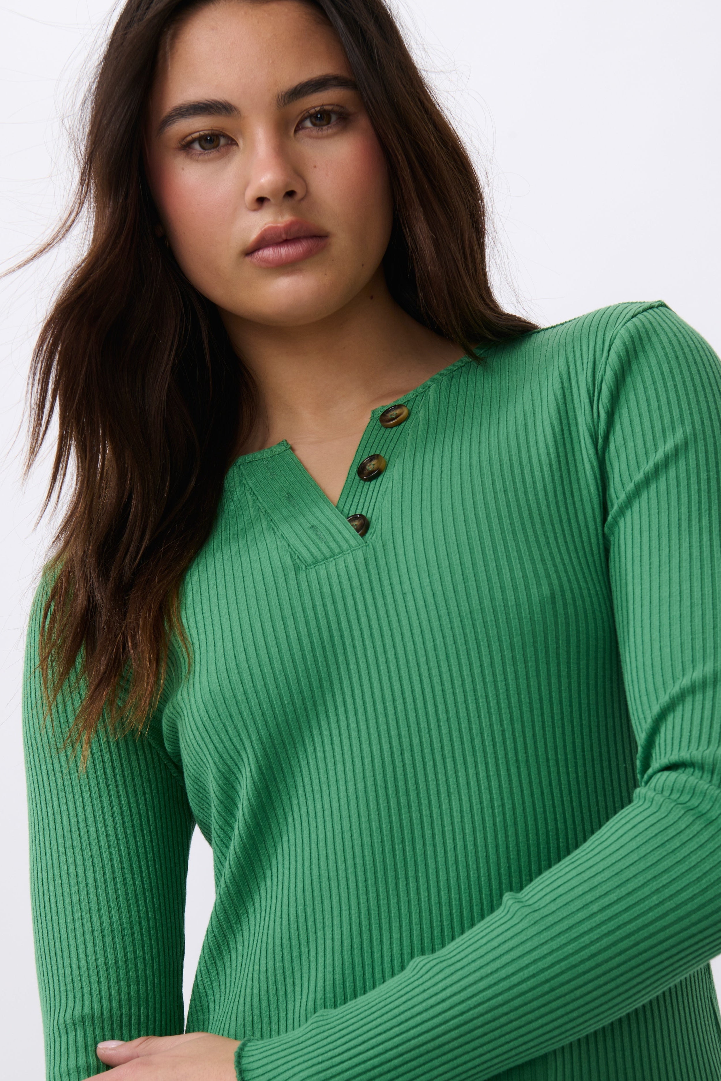 Heather Top - Apple Green