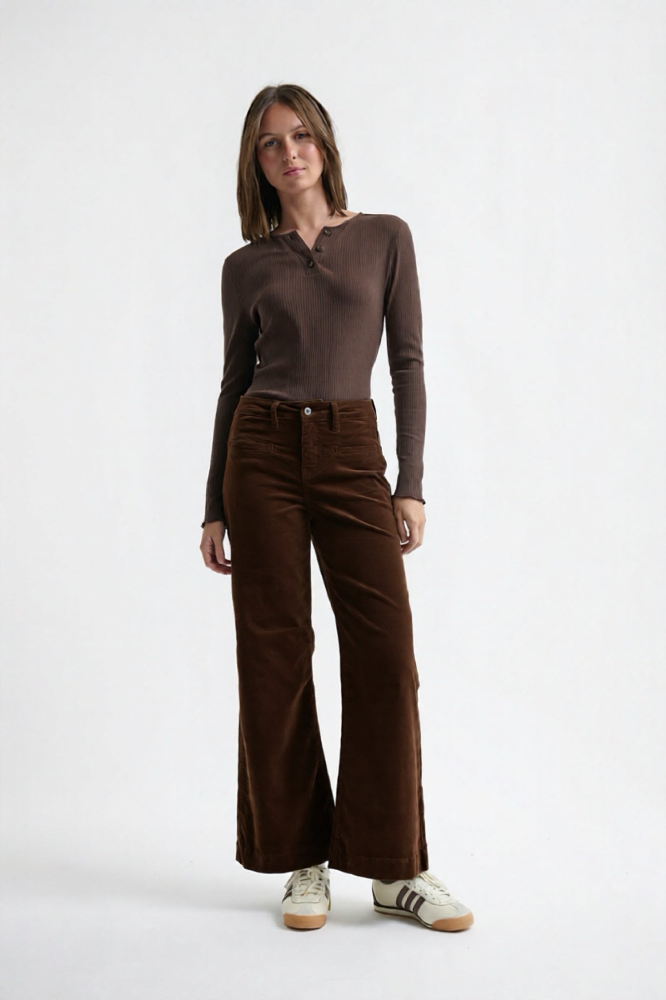 Freya Velvet Jean - Chocolate - Kireina Australia