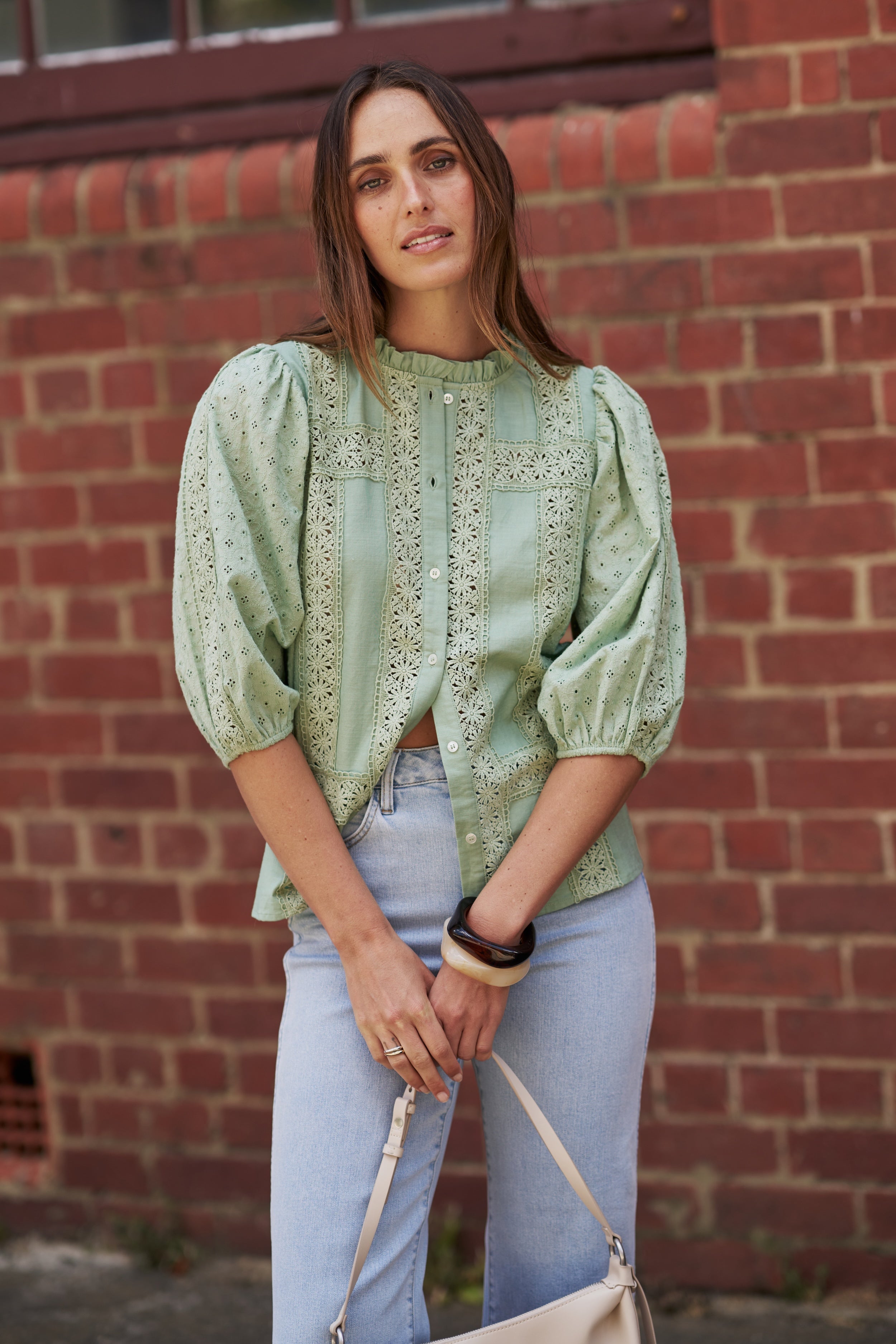 Isabella Shirt - Grape Green