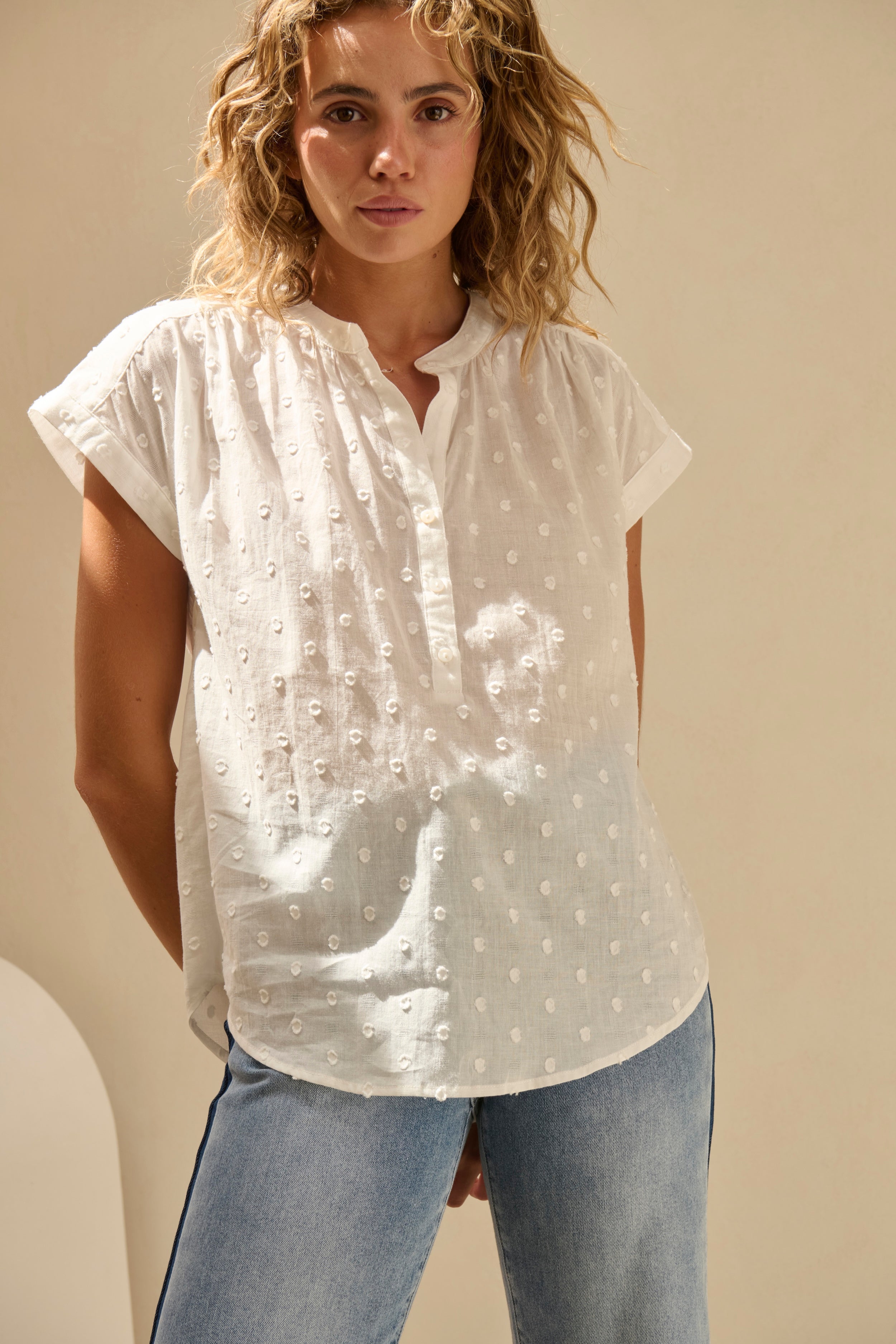 Ashley Shirt - White Dots