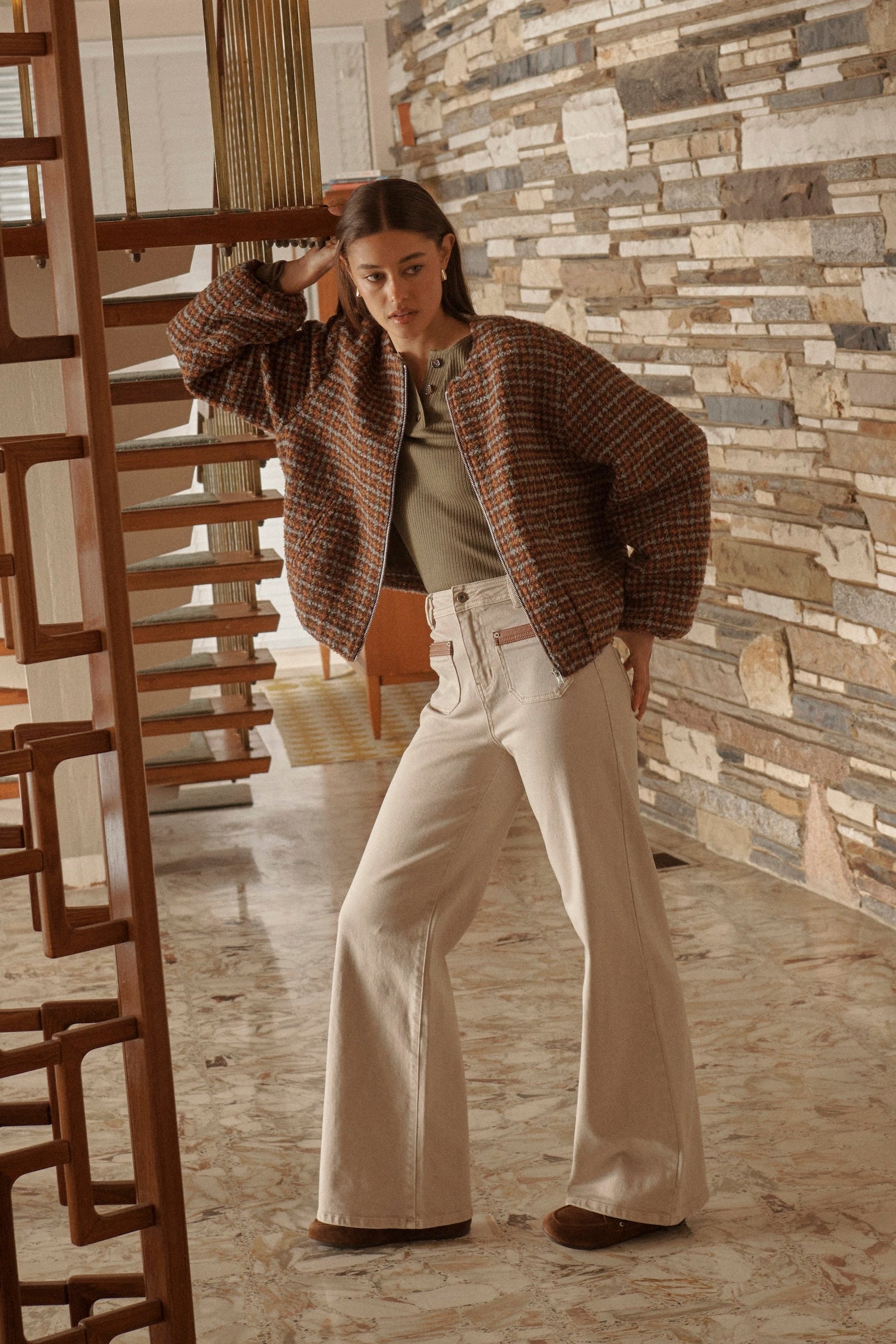 Harper Jean | Leather Pocket - Sand - Kireina Australia