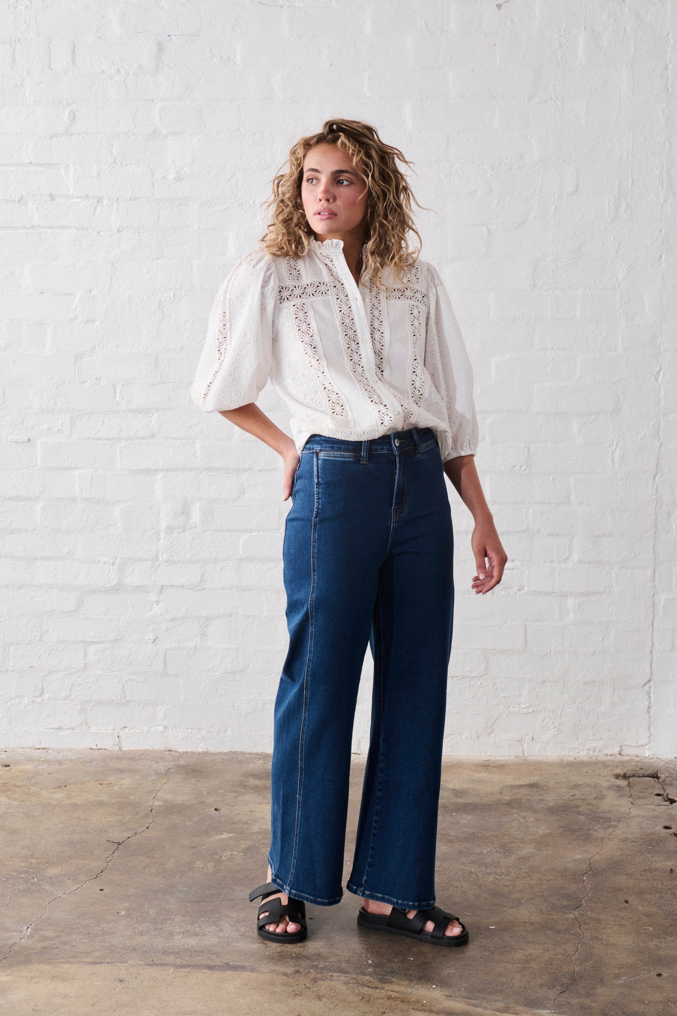 Palazzo Jean - Mid Washed Blue