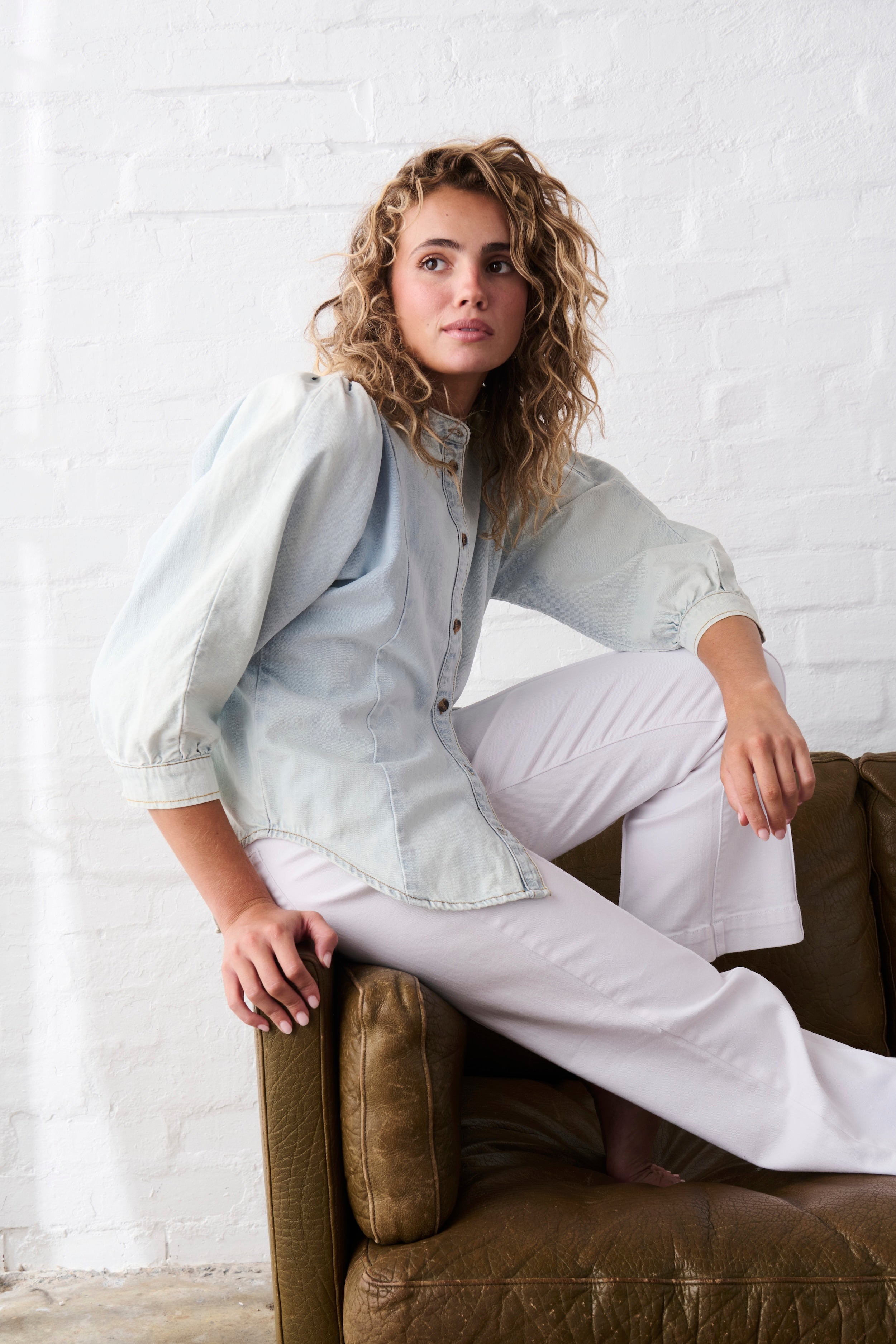 Gabriella Shirt - Sky Blue