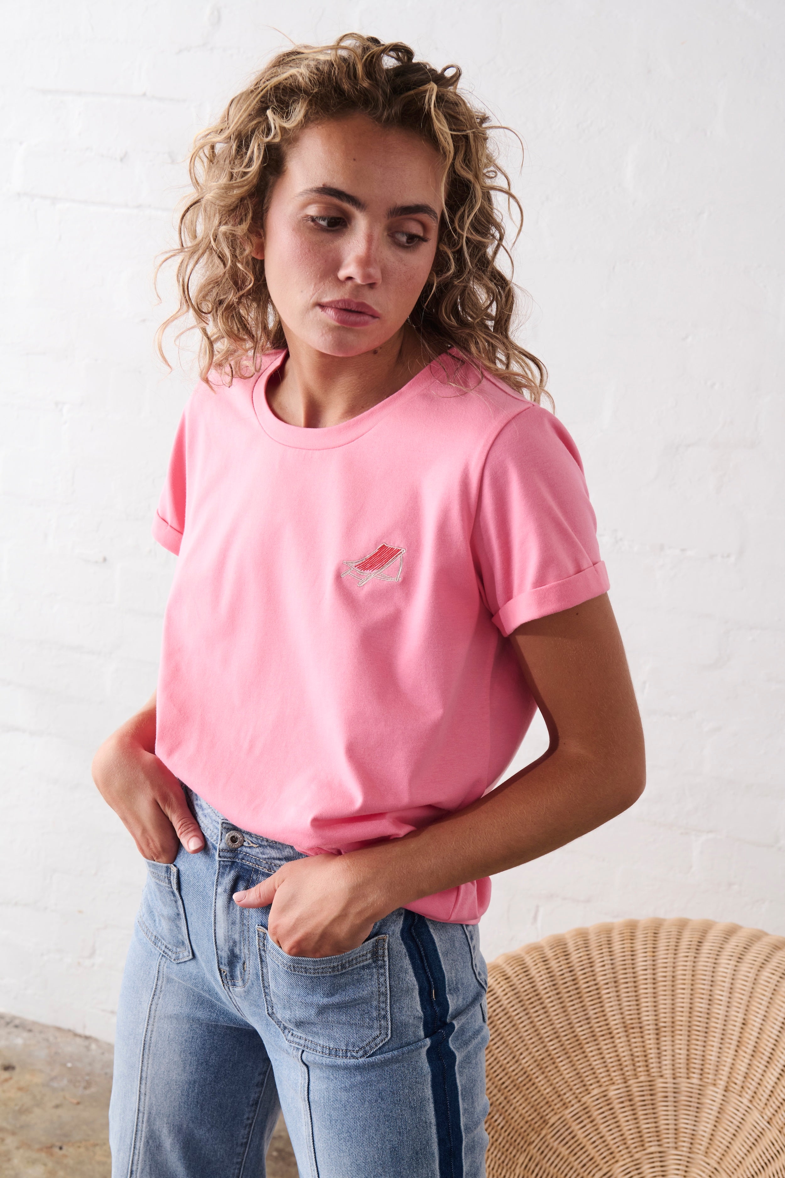 Olivia Tee | Sun Lounge - Soft Pink