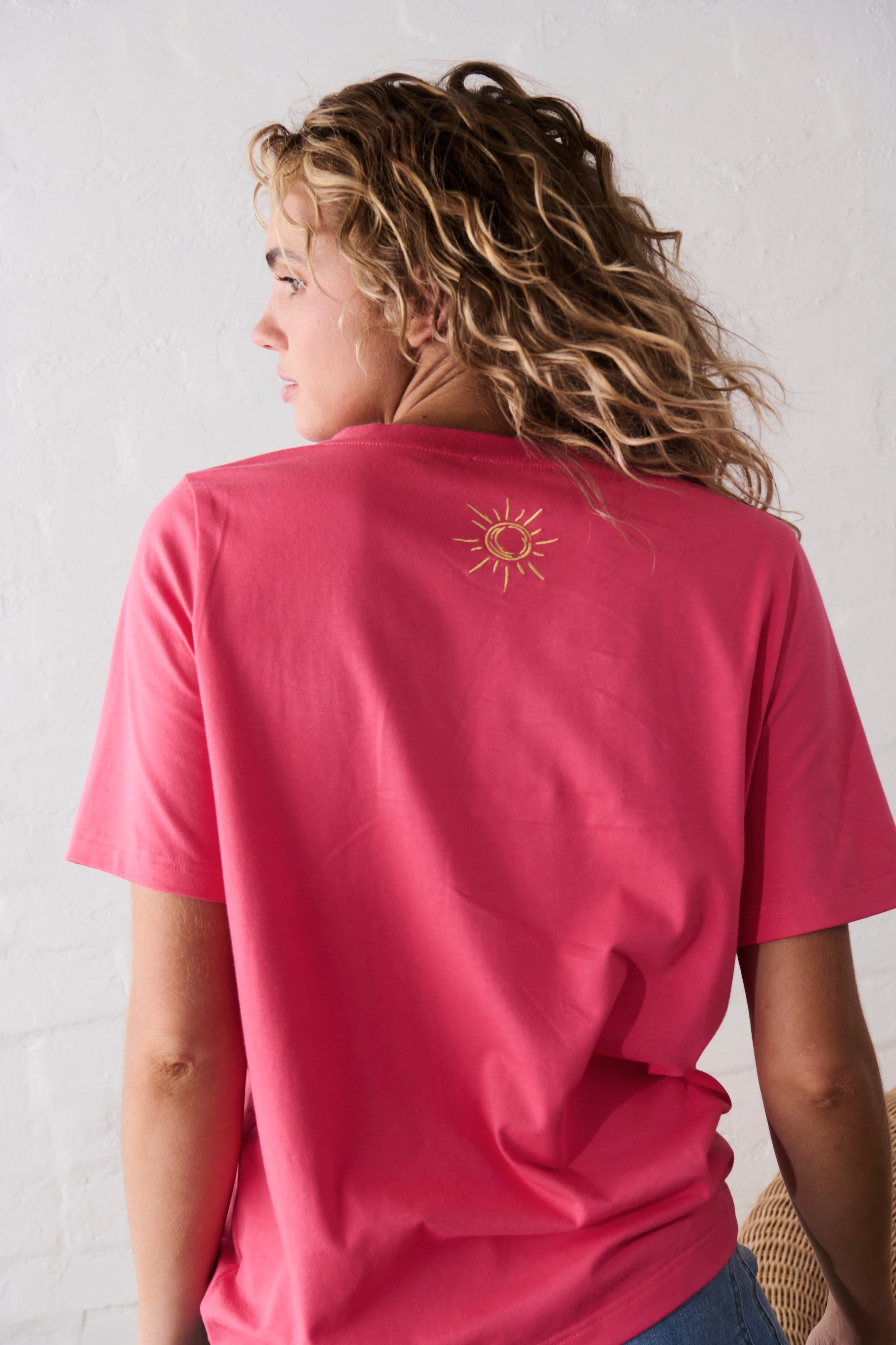 Victoria Tee | Palm Tree - Pink
