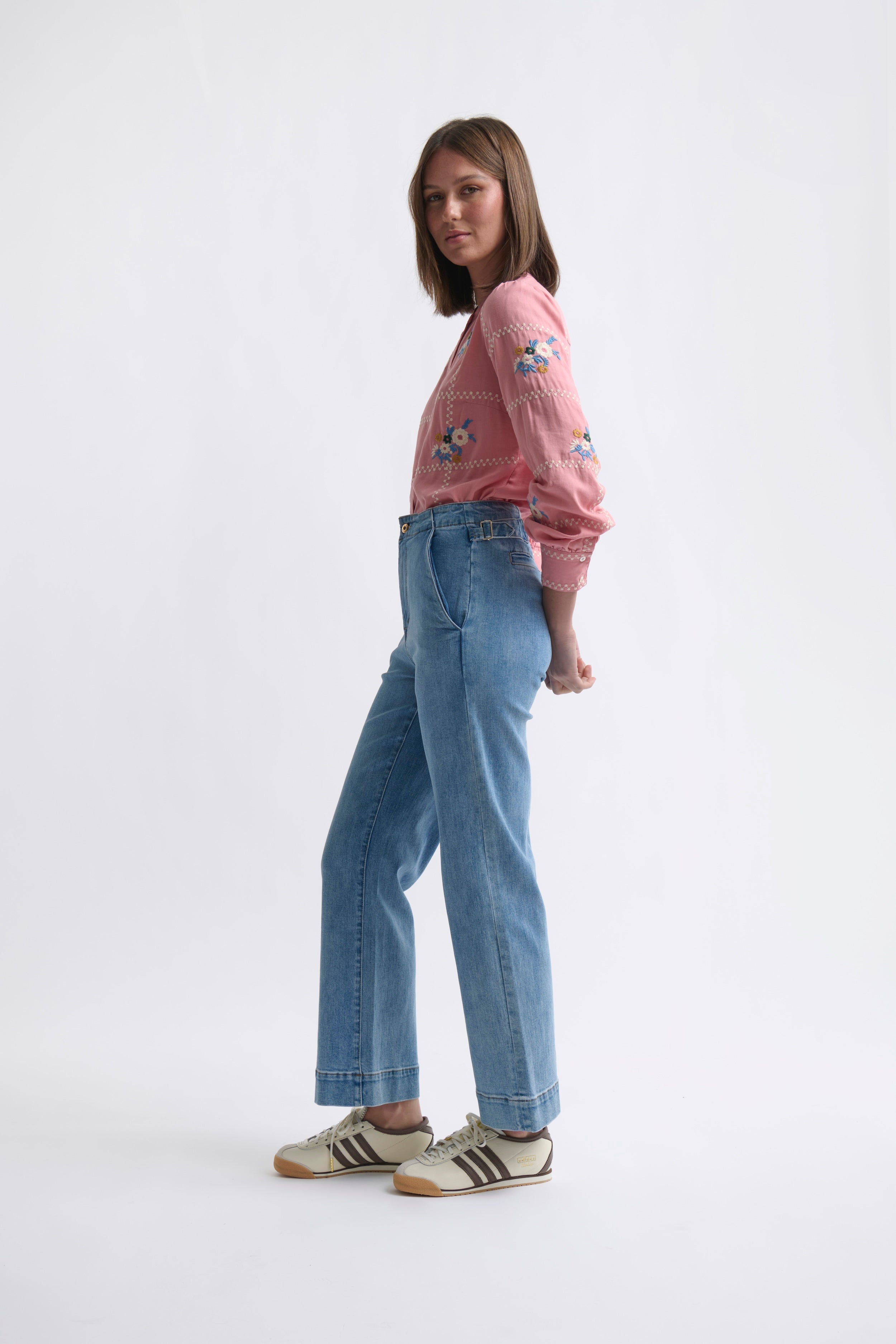 Sabrina Pant - 70s Blue - Kireina Australia