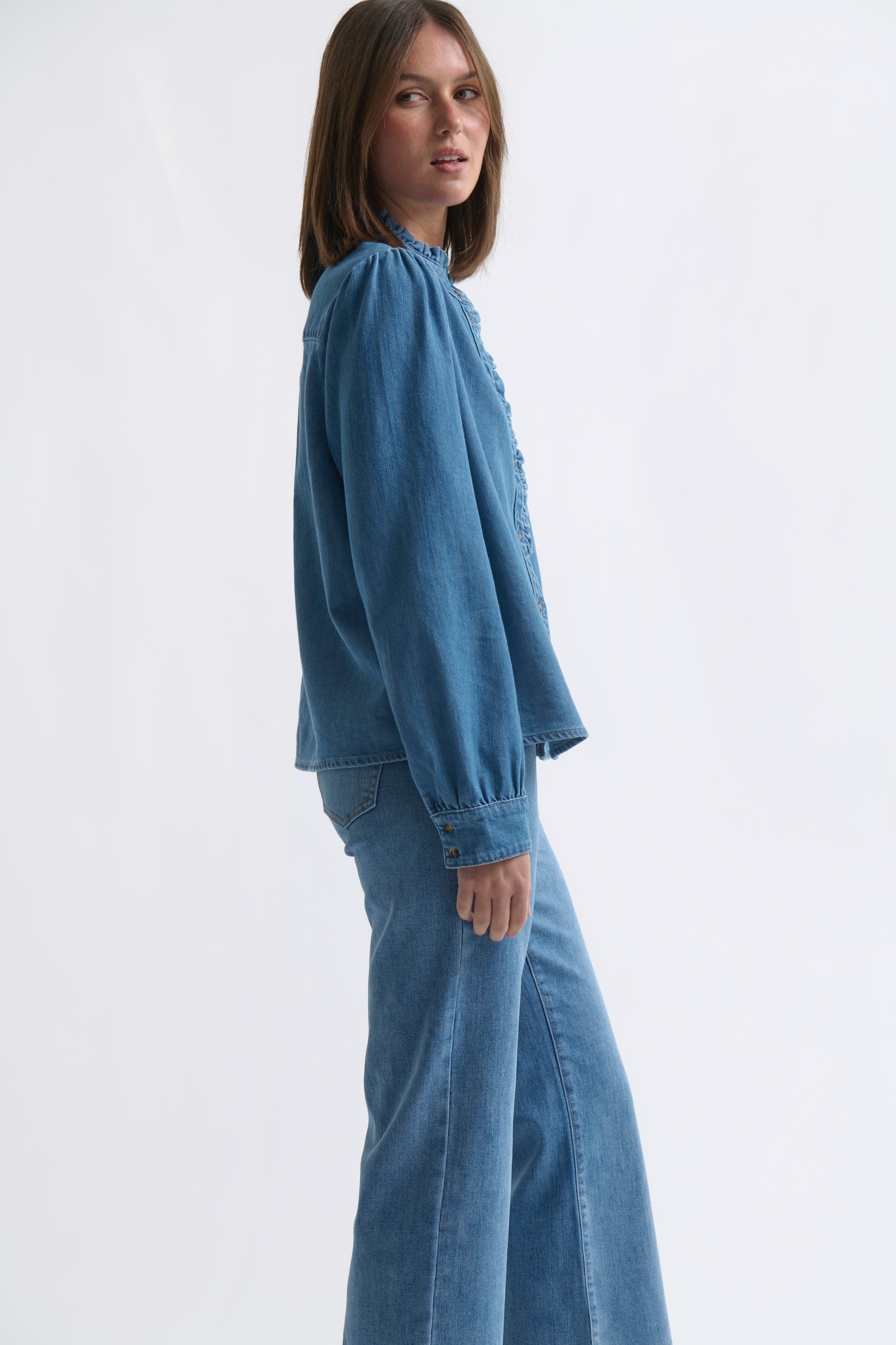 Yolanda Shirt - Hermosa Blue - Kireina Australia