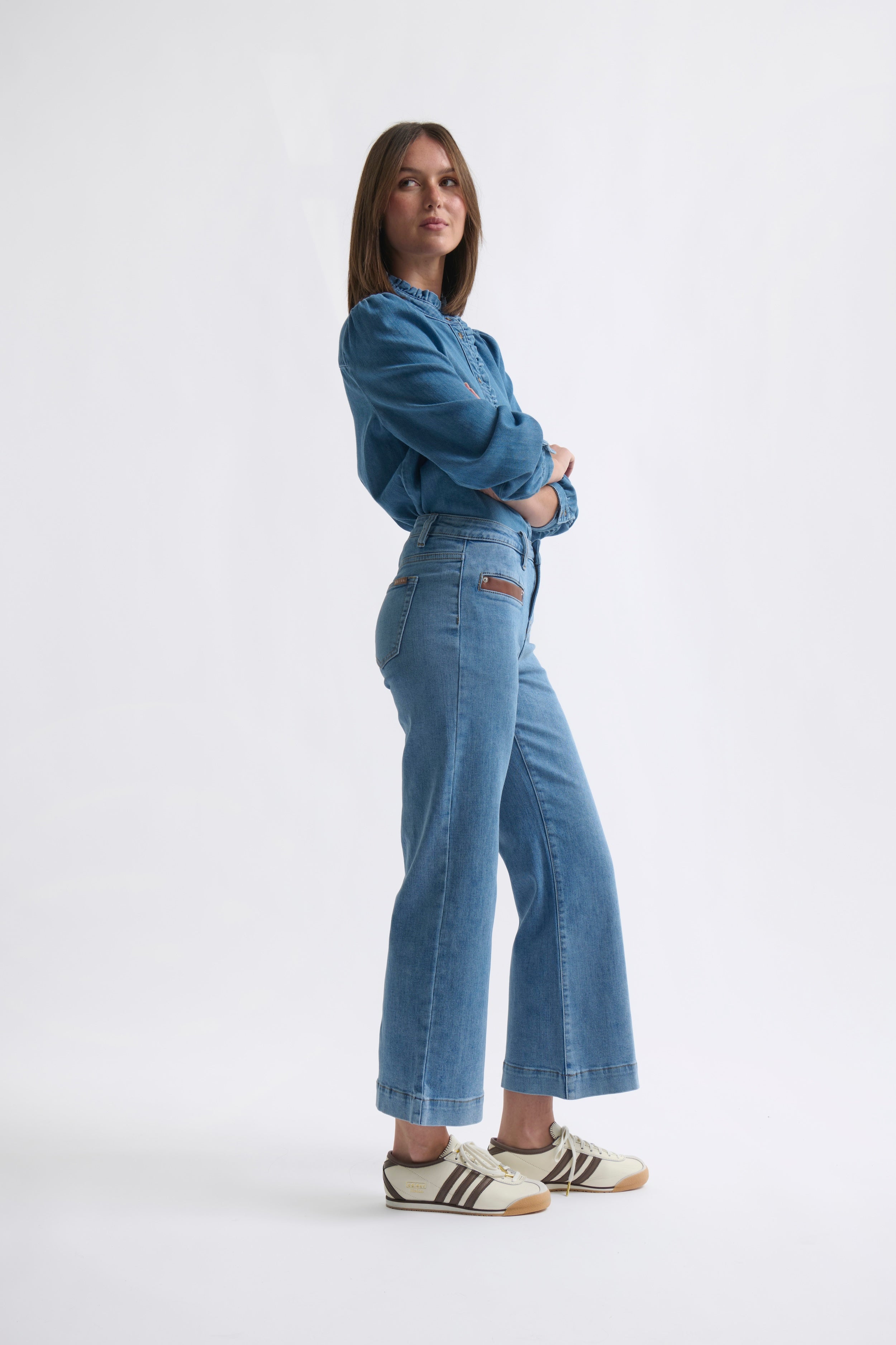 Freya Jean | Leather Pocket - 70s Blue