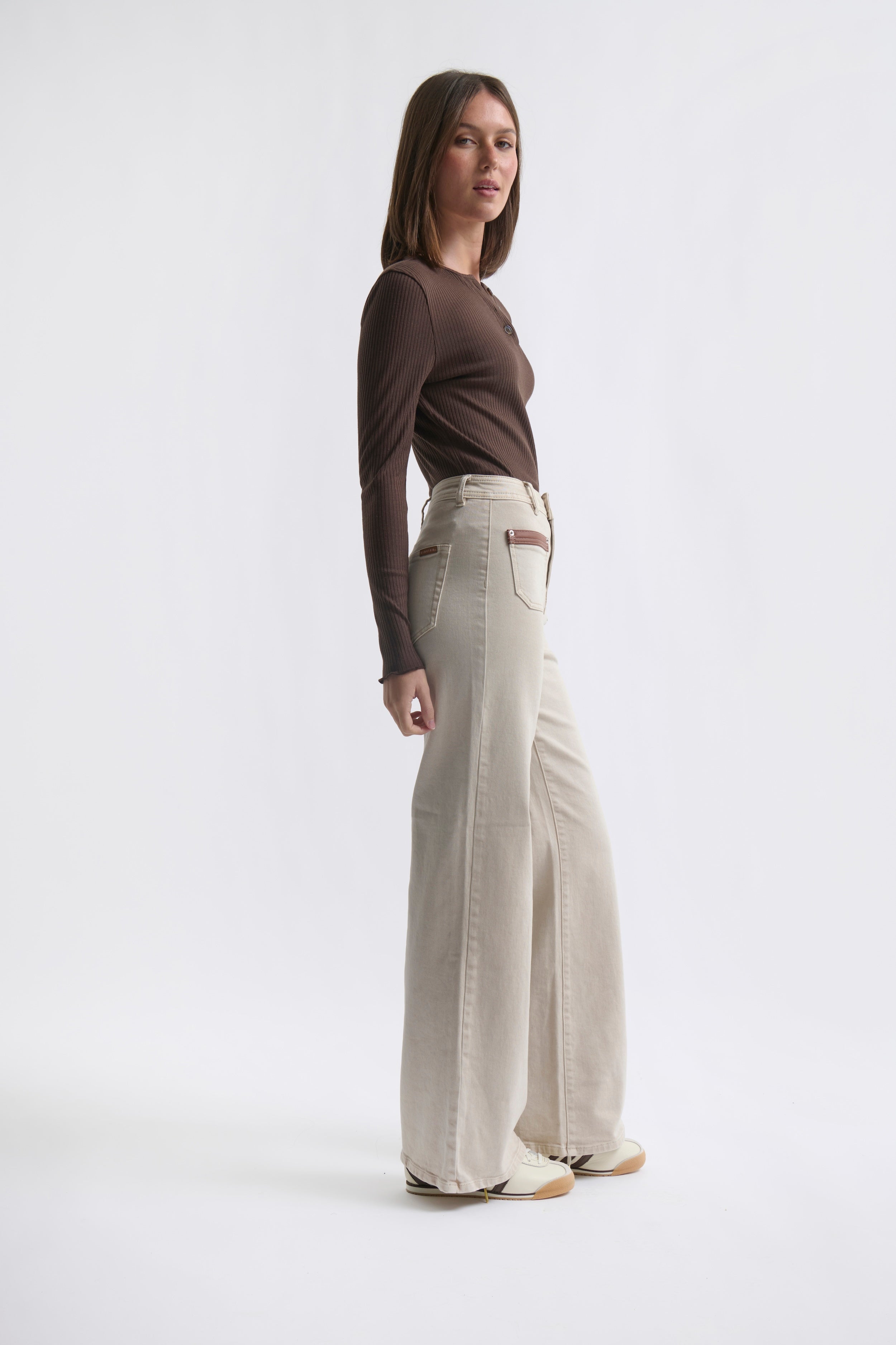 Harper Jean | Leather Pocket - Sand - Kireina Australia