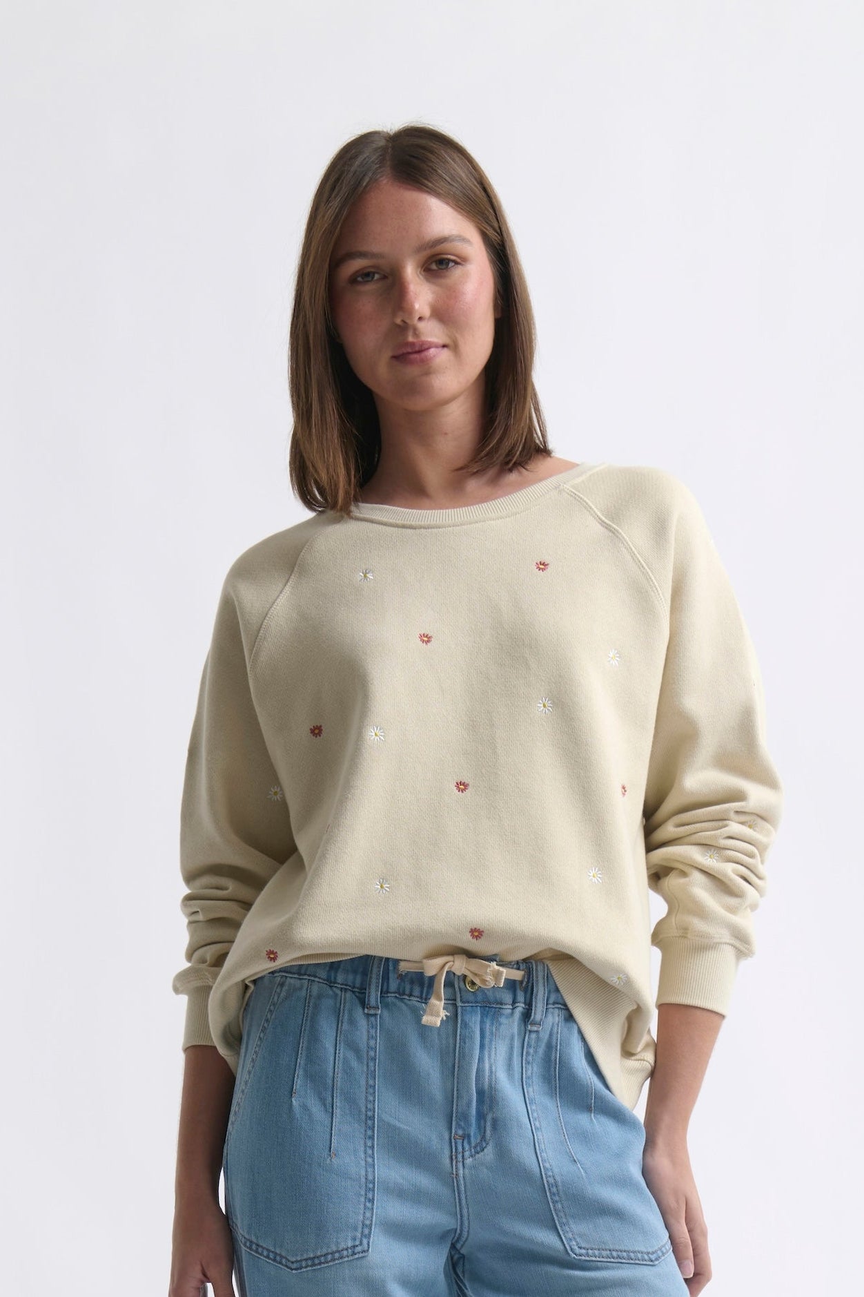 Patti Sweatshirt | Daisy - Vanilla - Kireina Australia