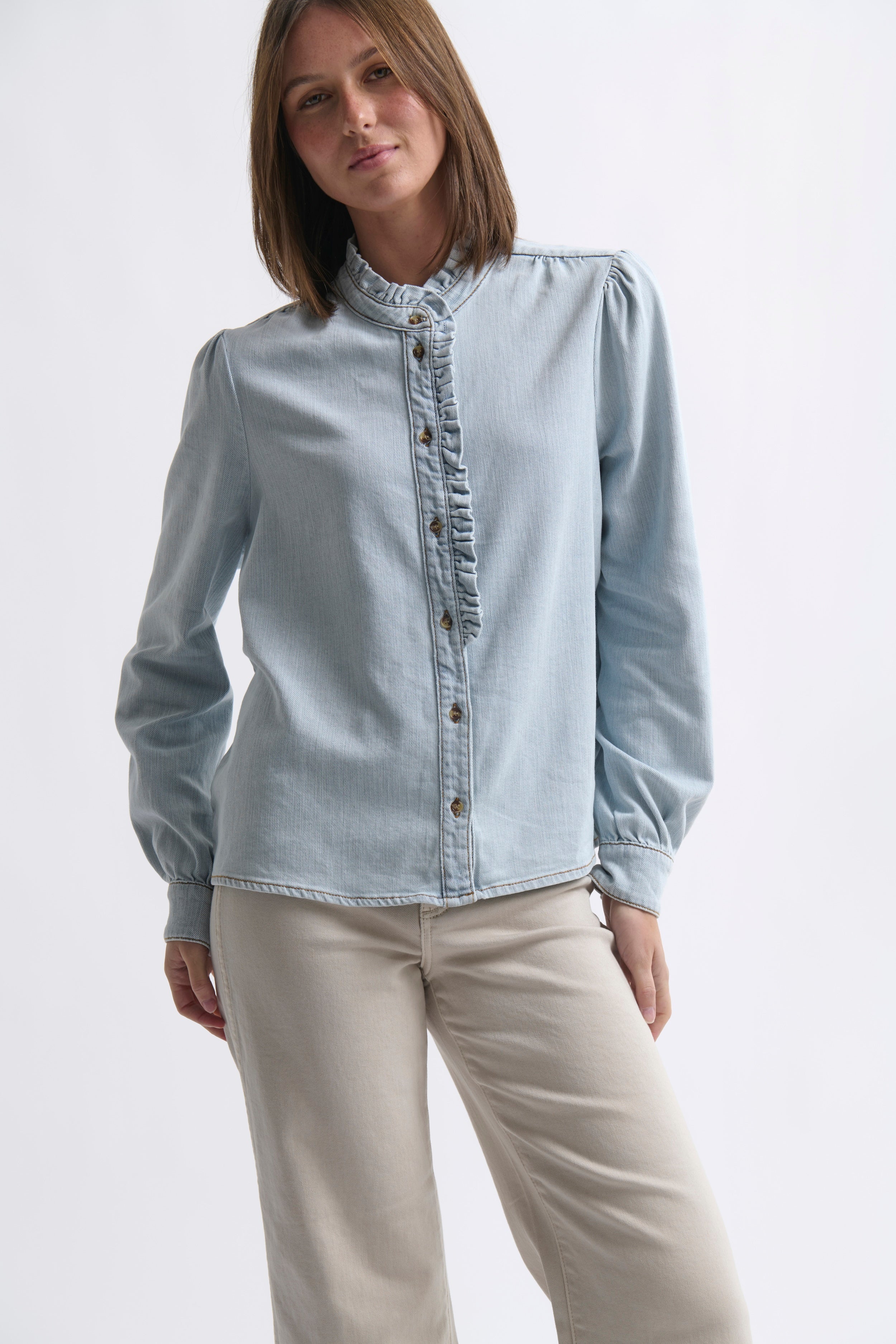 Yolanda Shirt - Berkeley Blue - Kireina Australia
