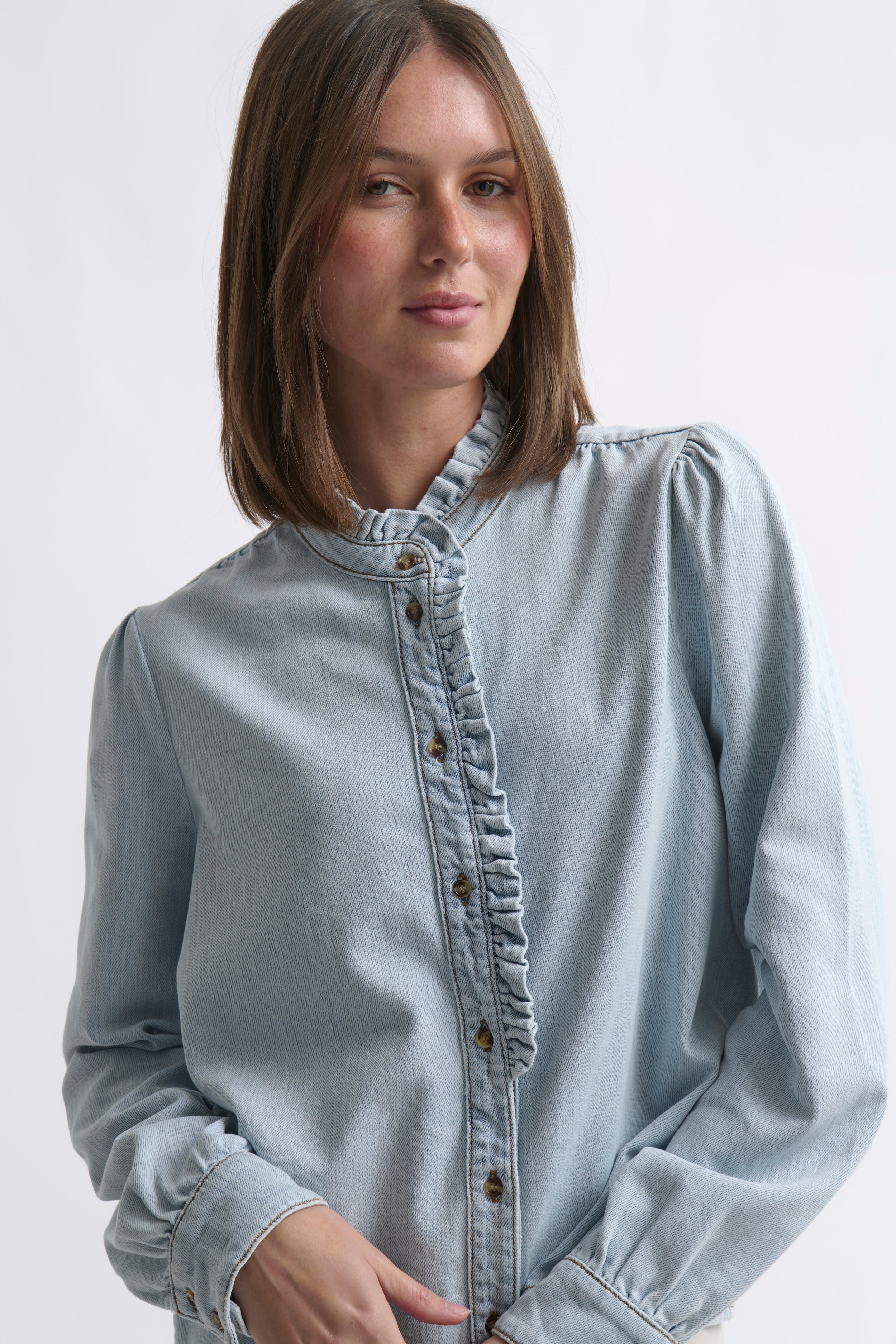Yolanda Shirt - Berkeley Blue - Kireina Australia