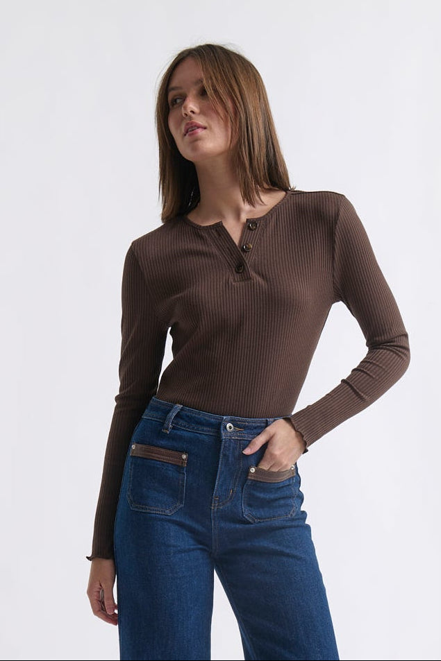 Heather Top - Chocolate - Kireina Australia